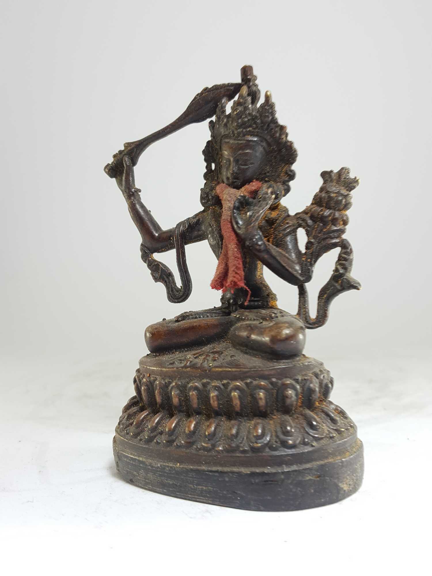 Tibetan Statue Of Manjushri, antique Finishing