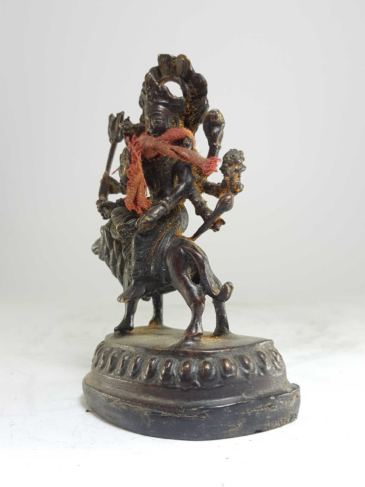 Tibetan Statue Of Durga, antique Finishing