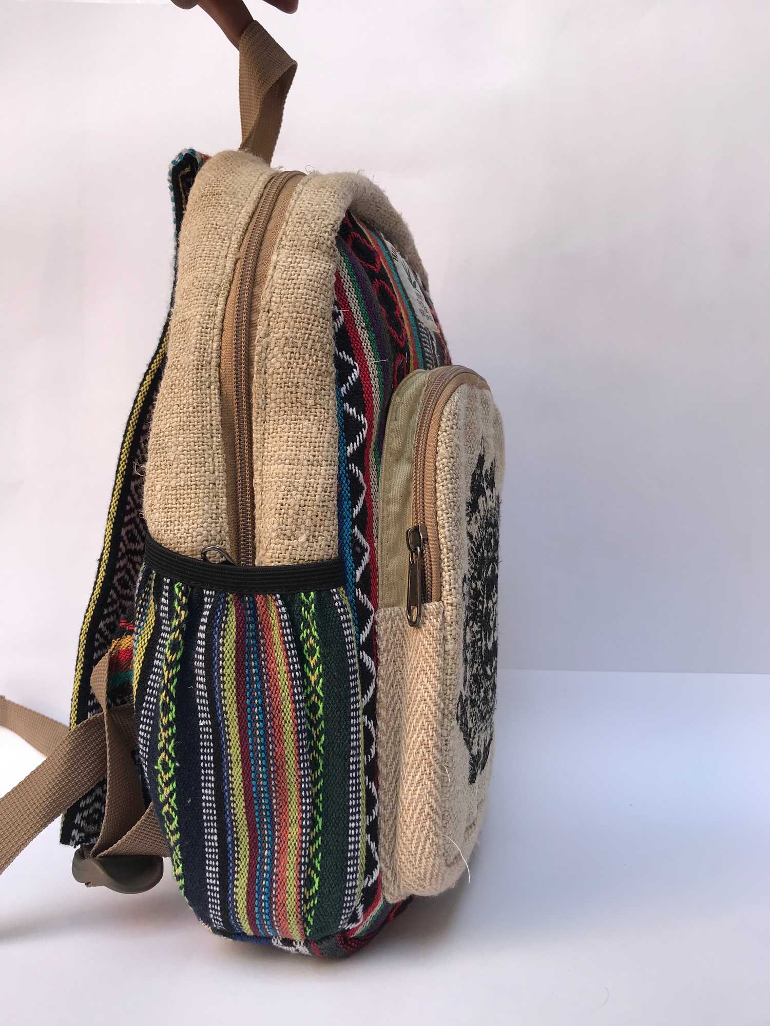 Natural Hemp Backpack Bag