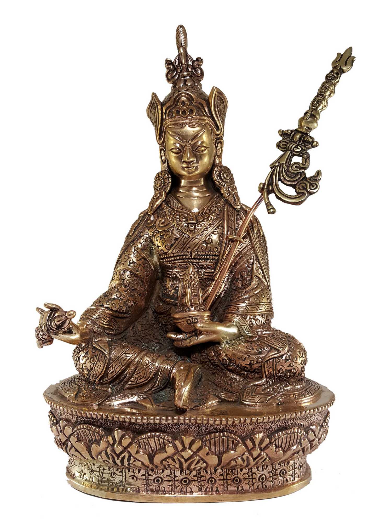 Tibetan Statue Of Padmasambhava glossy