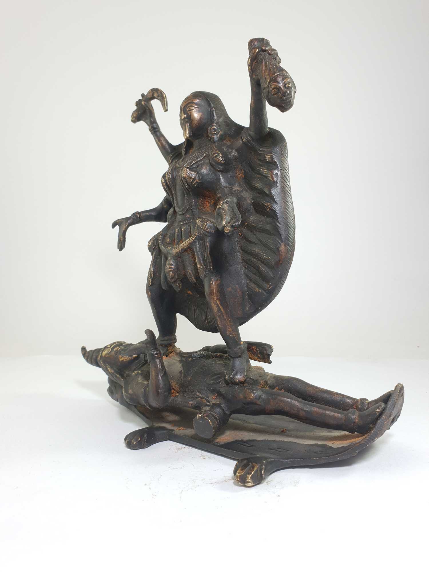 Statue Of Kali, antique Finishing