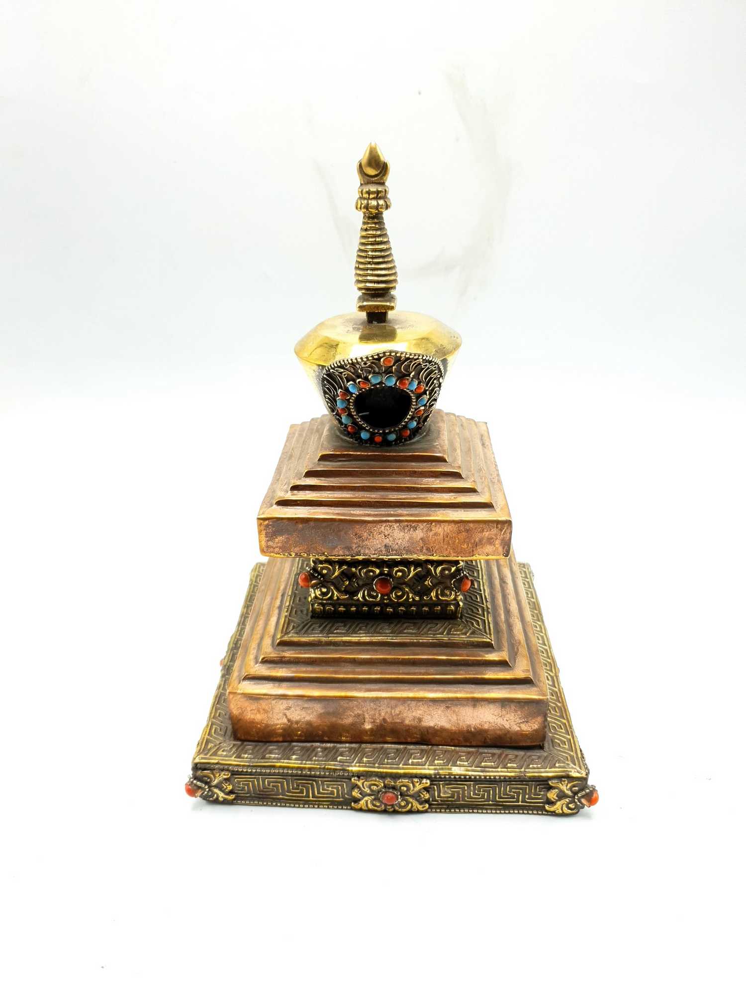 Tibetan Statue Stupa Made By Copper Sheet