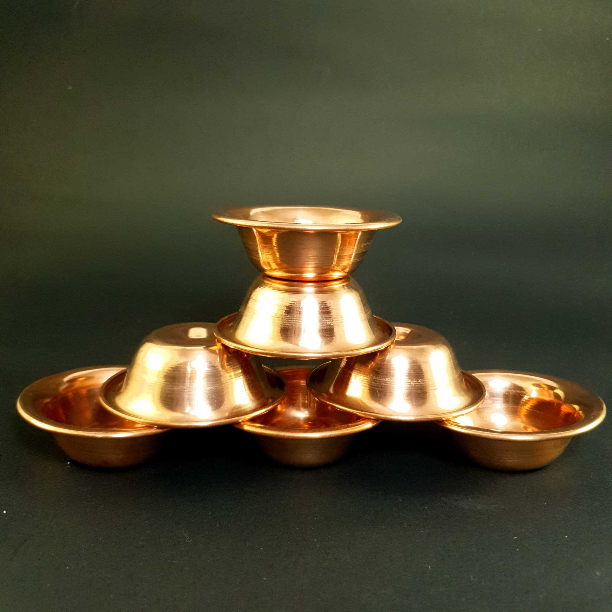 copper Offering Bowls, 7 Pieces Set, small