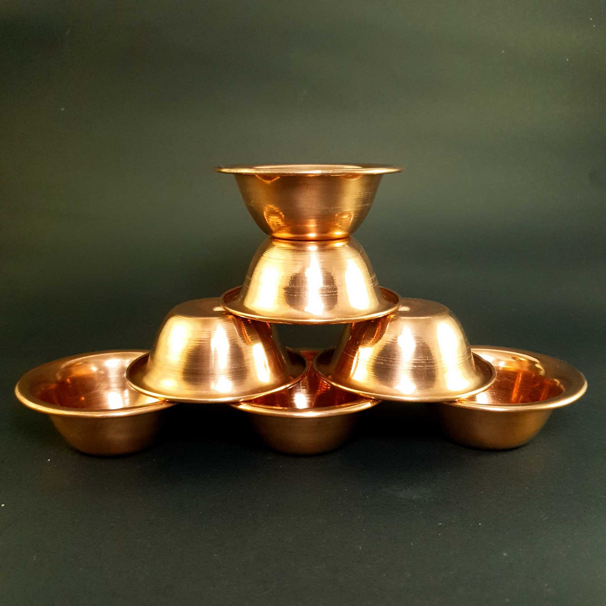 copper Offering Bowls, 7 Pieces Set, medium