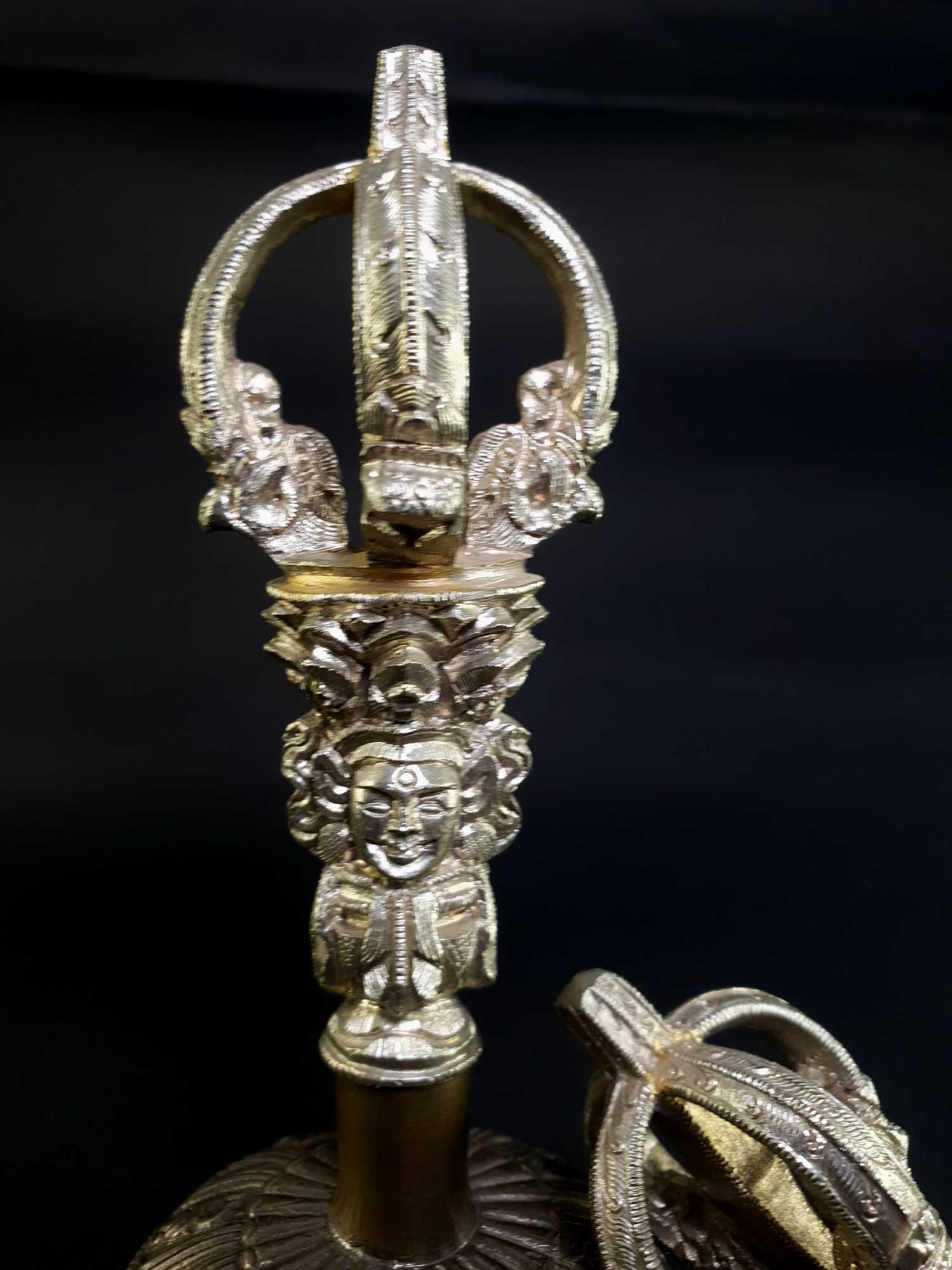 dehradun, hq Bronze Bell And Dorje vajra, full Silver Plated