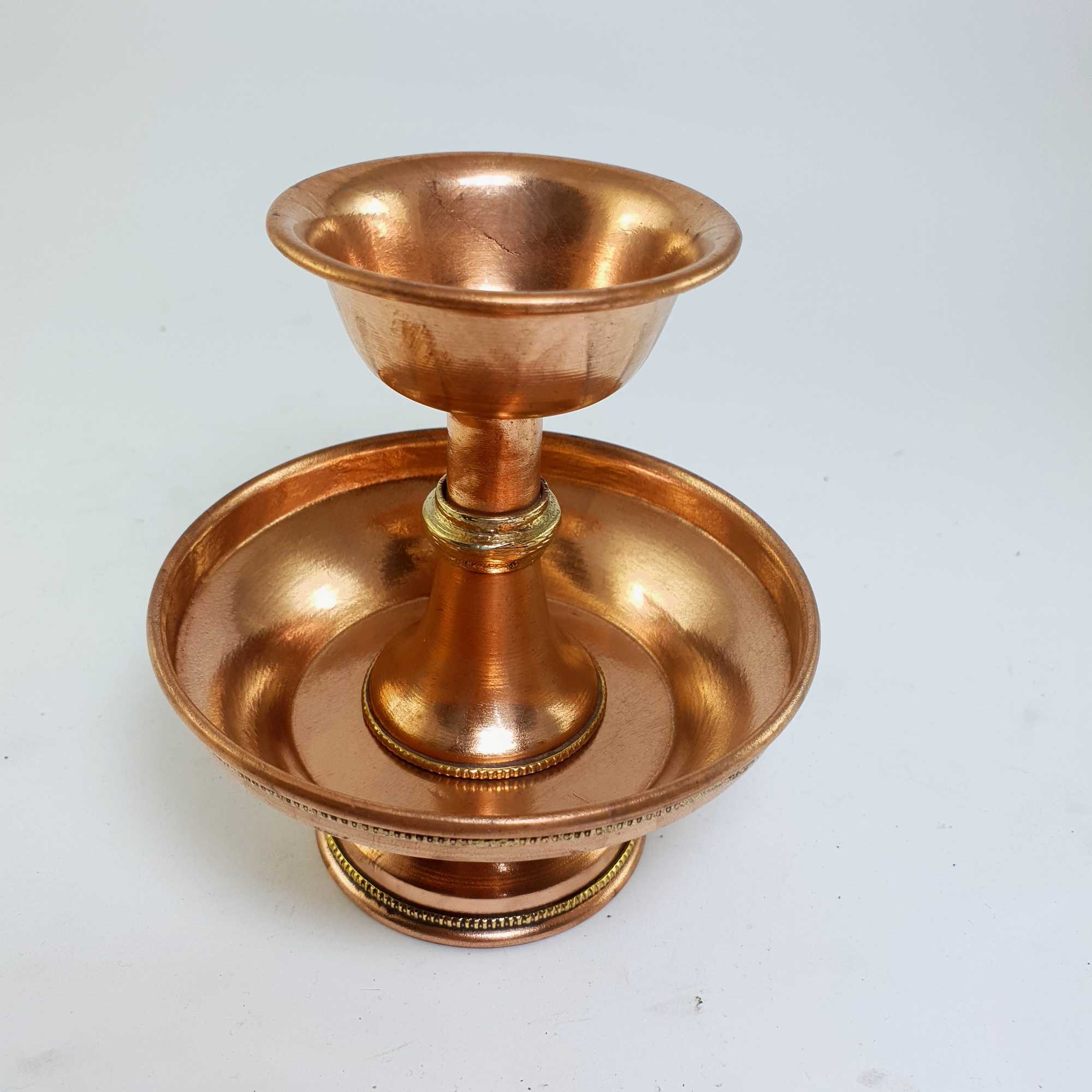 Copper Serkyem Offering, Buddhist Ritual Items, 2 Pcs Set, Small