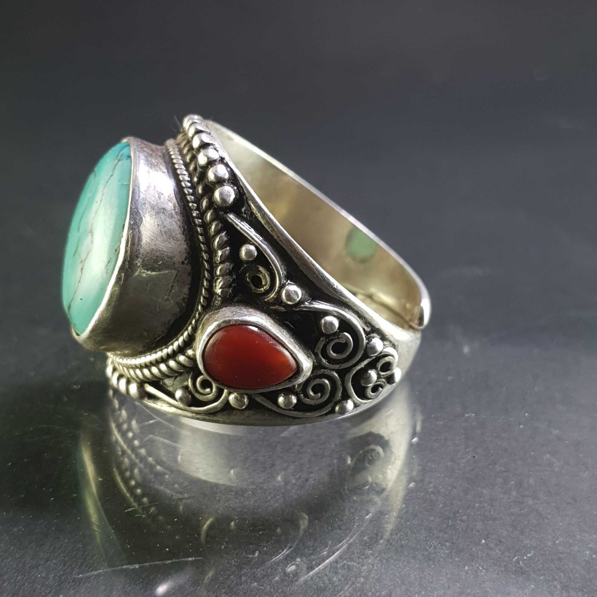 Turquoise Silver Ring <span Style=