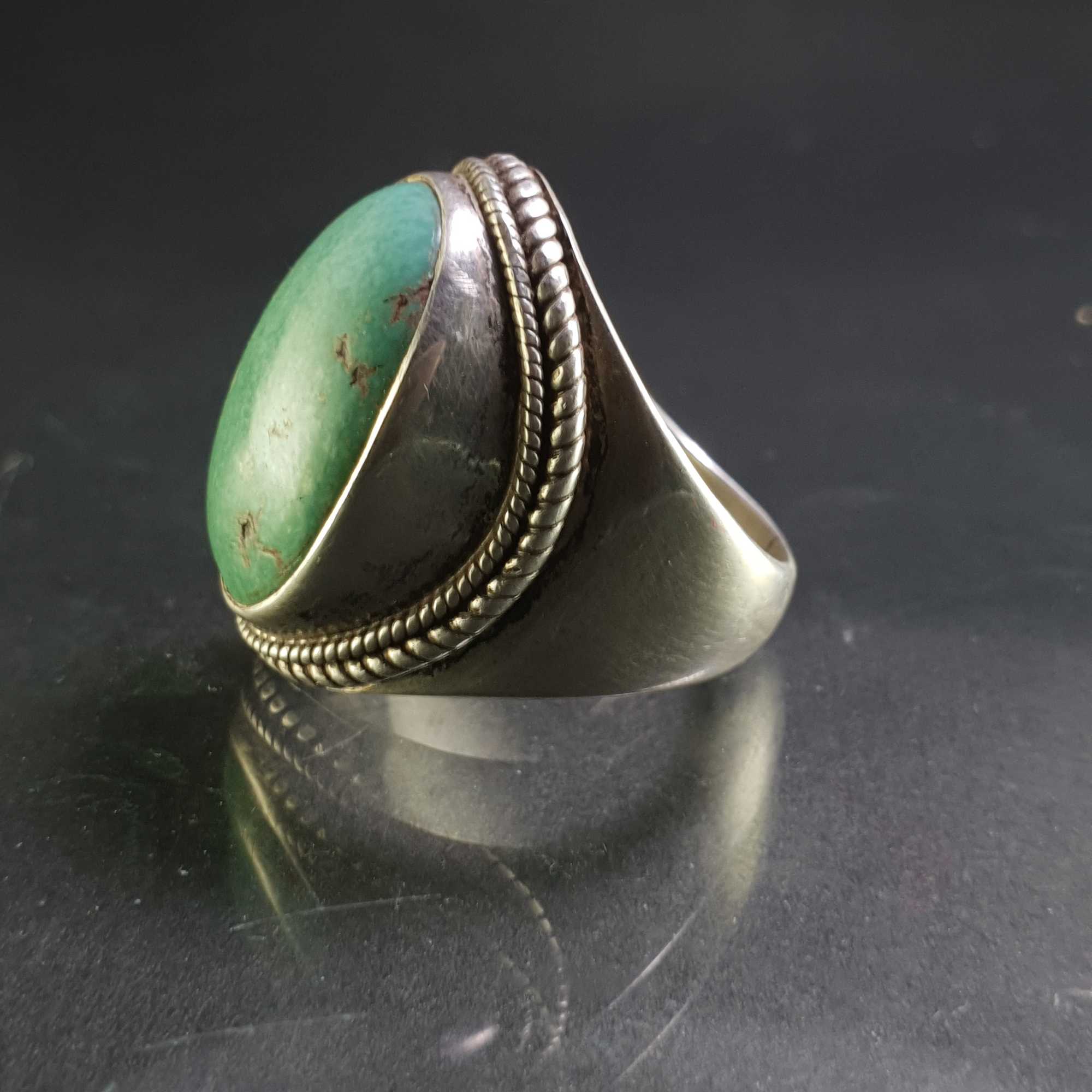 Turquoise Silver Ring <span Style=