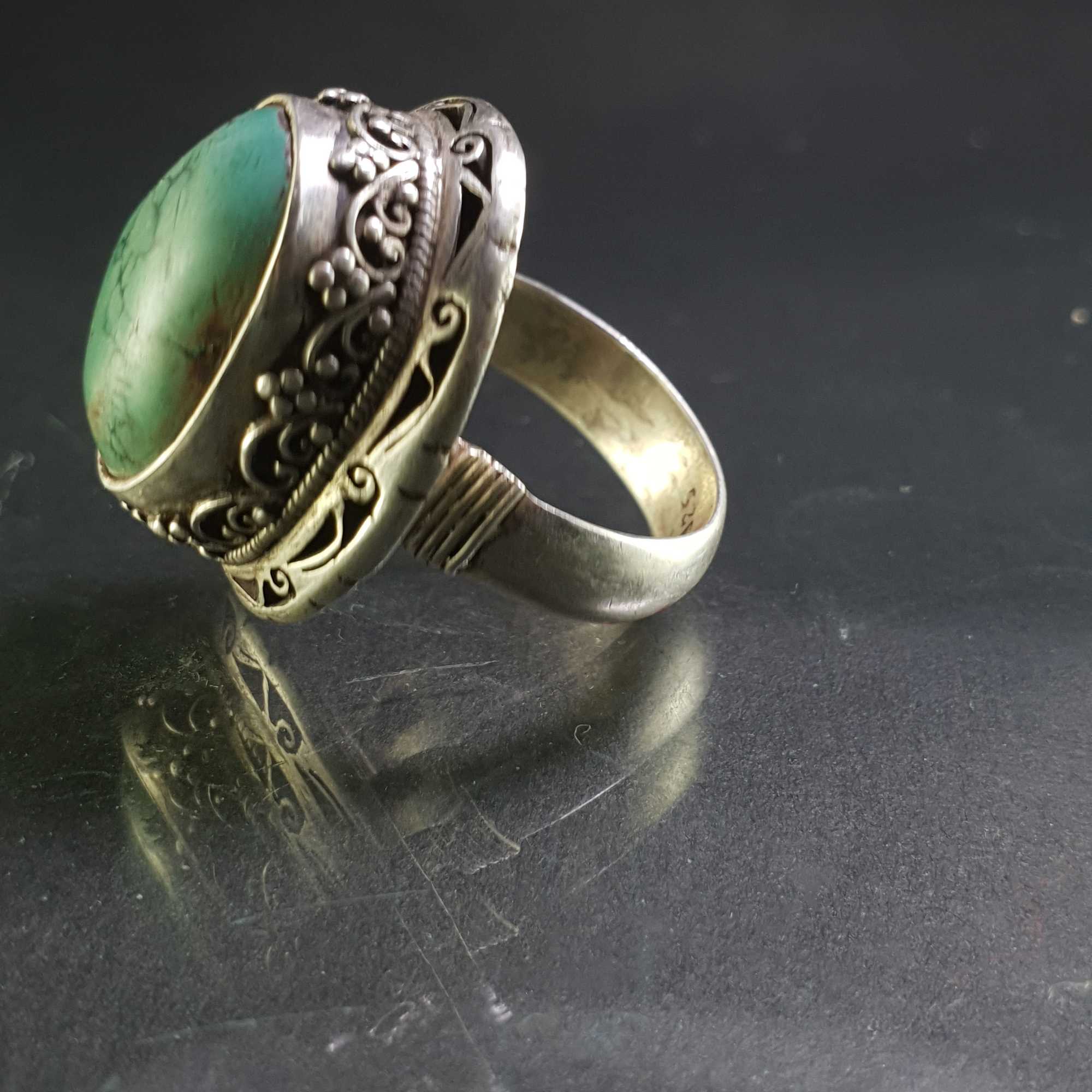 Turquoise Silver Ring <span Style=