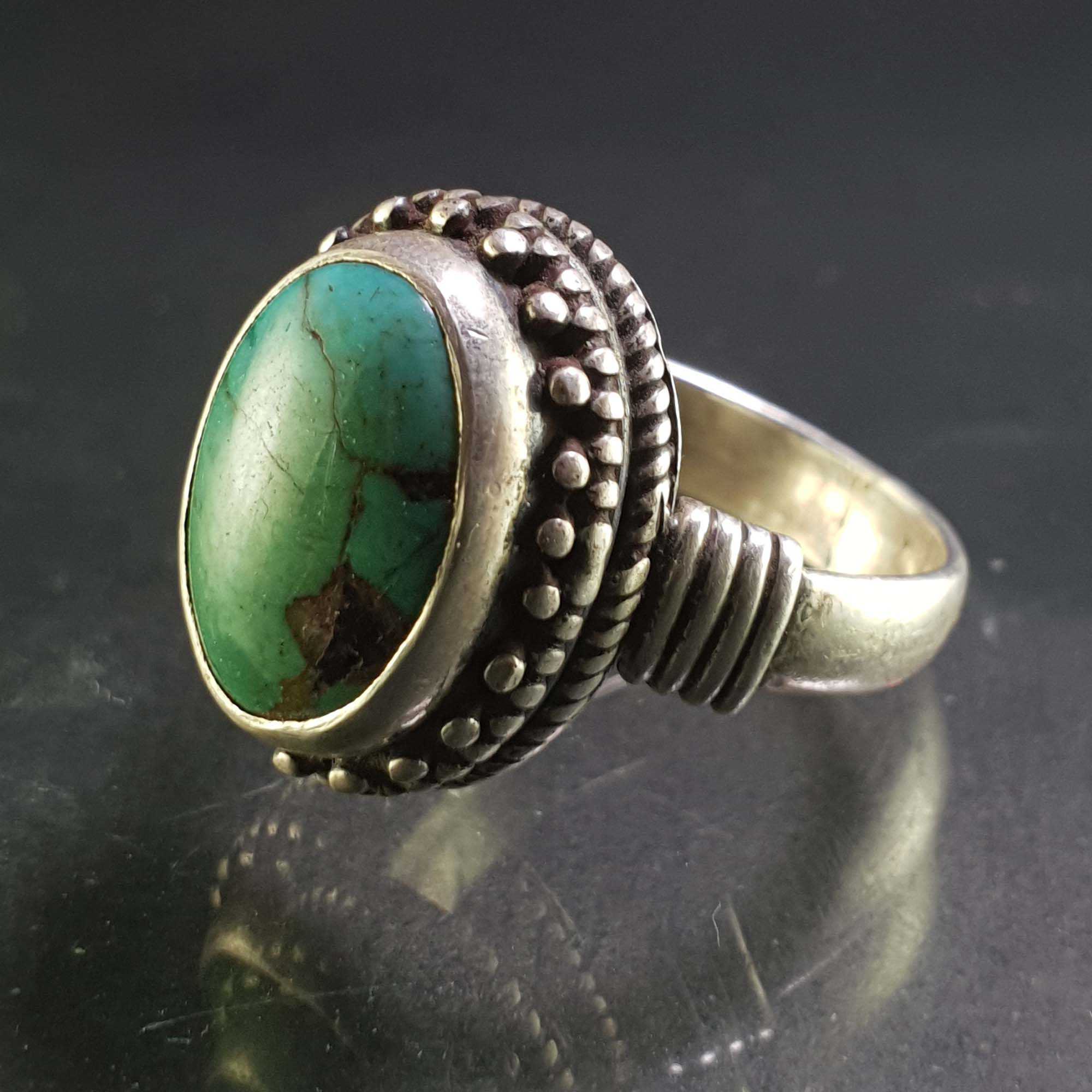 Turquoise Silver Ring <span Style=