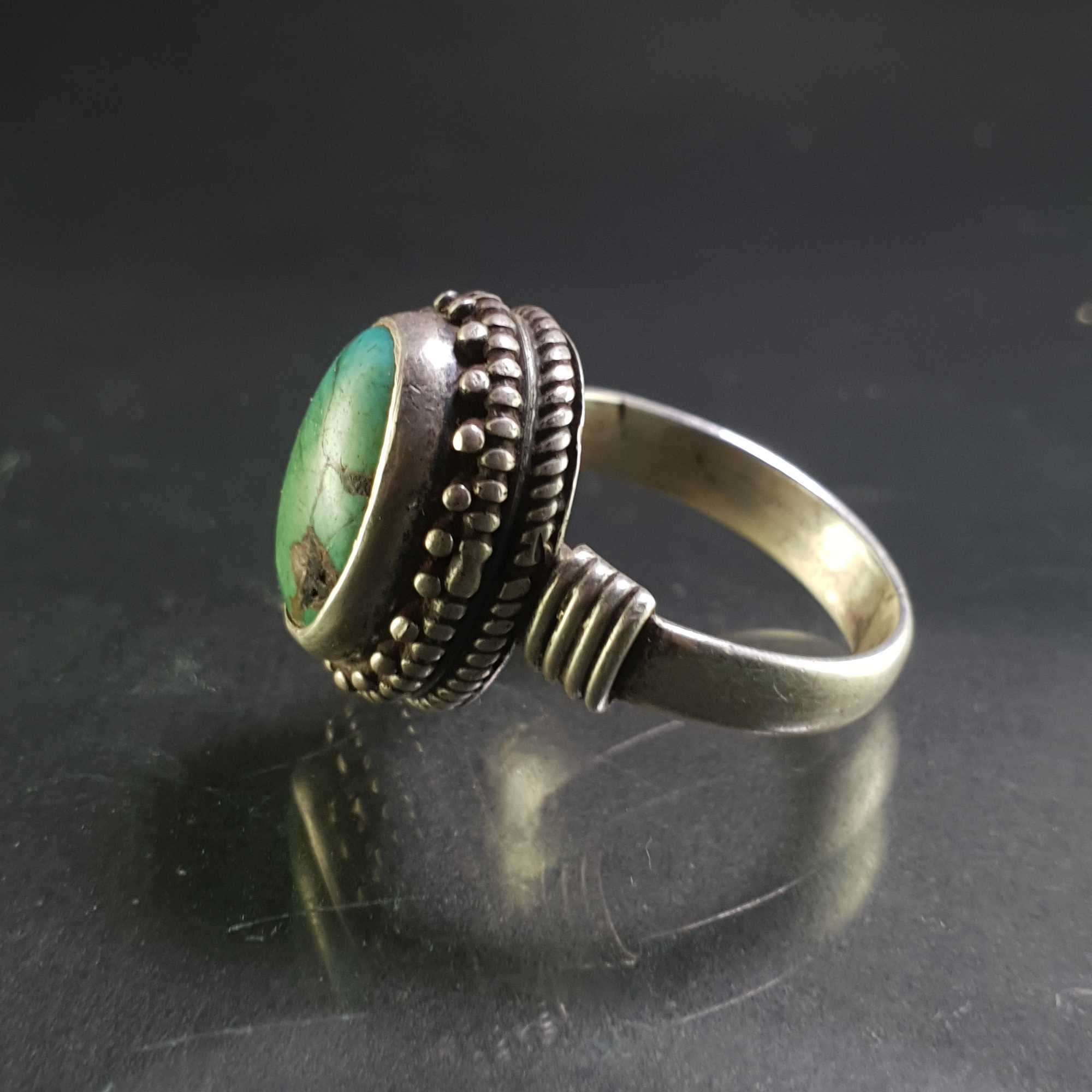 Turquoise Silver Ring <span Style=