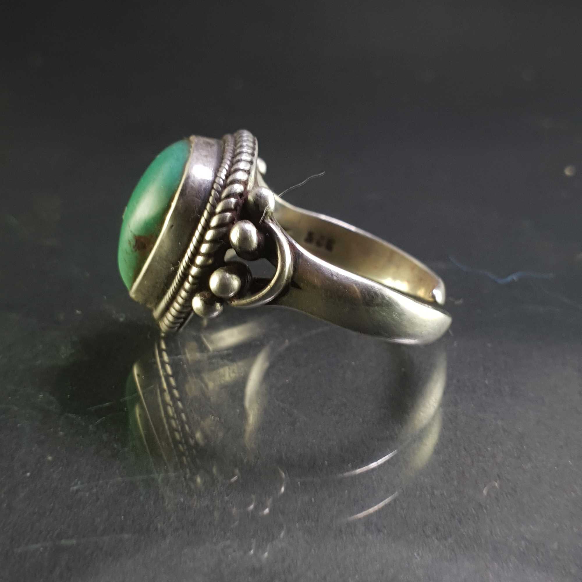 Turquoise Silver Ring <span Style=