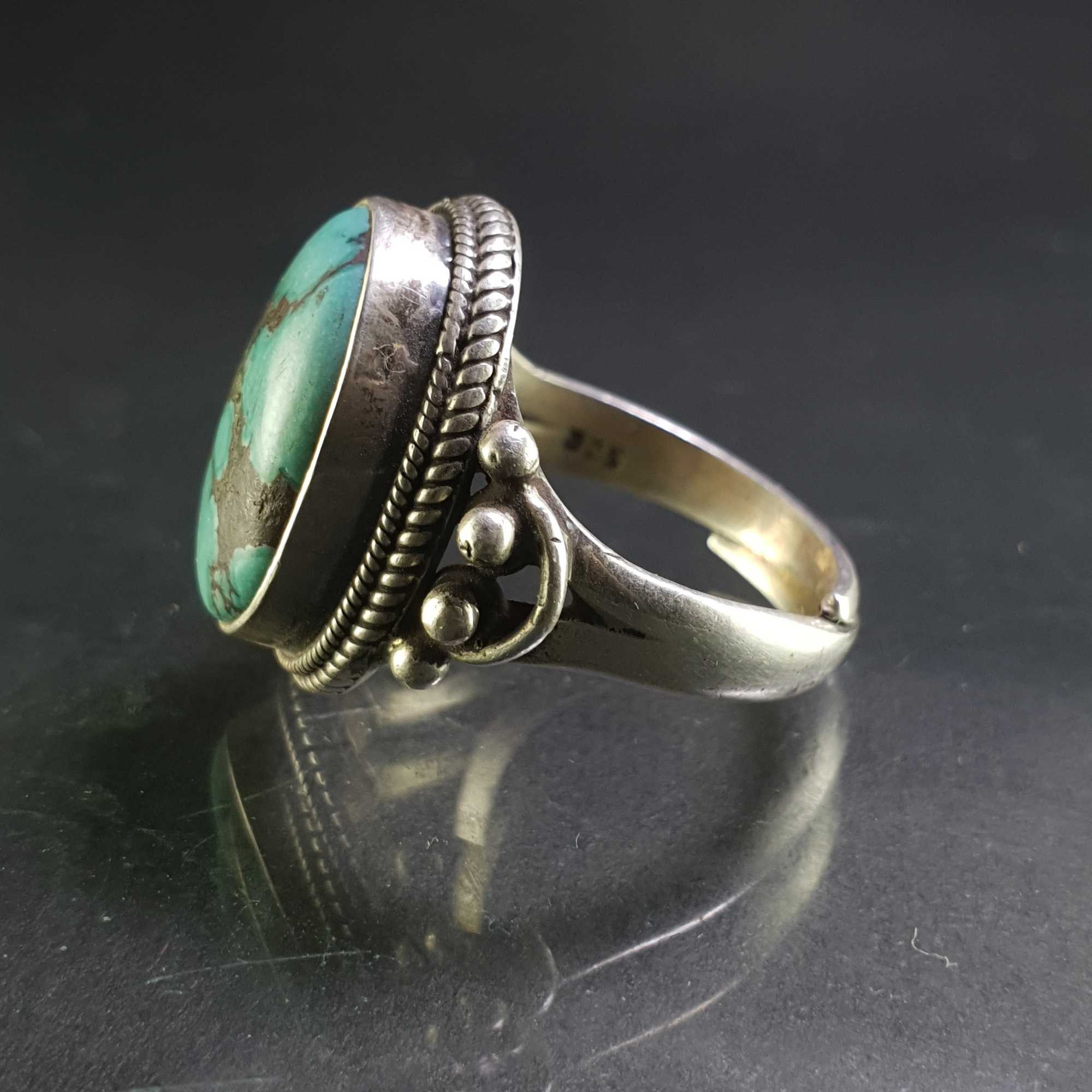 Turquoise Silver Ring <span Style=