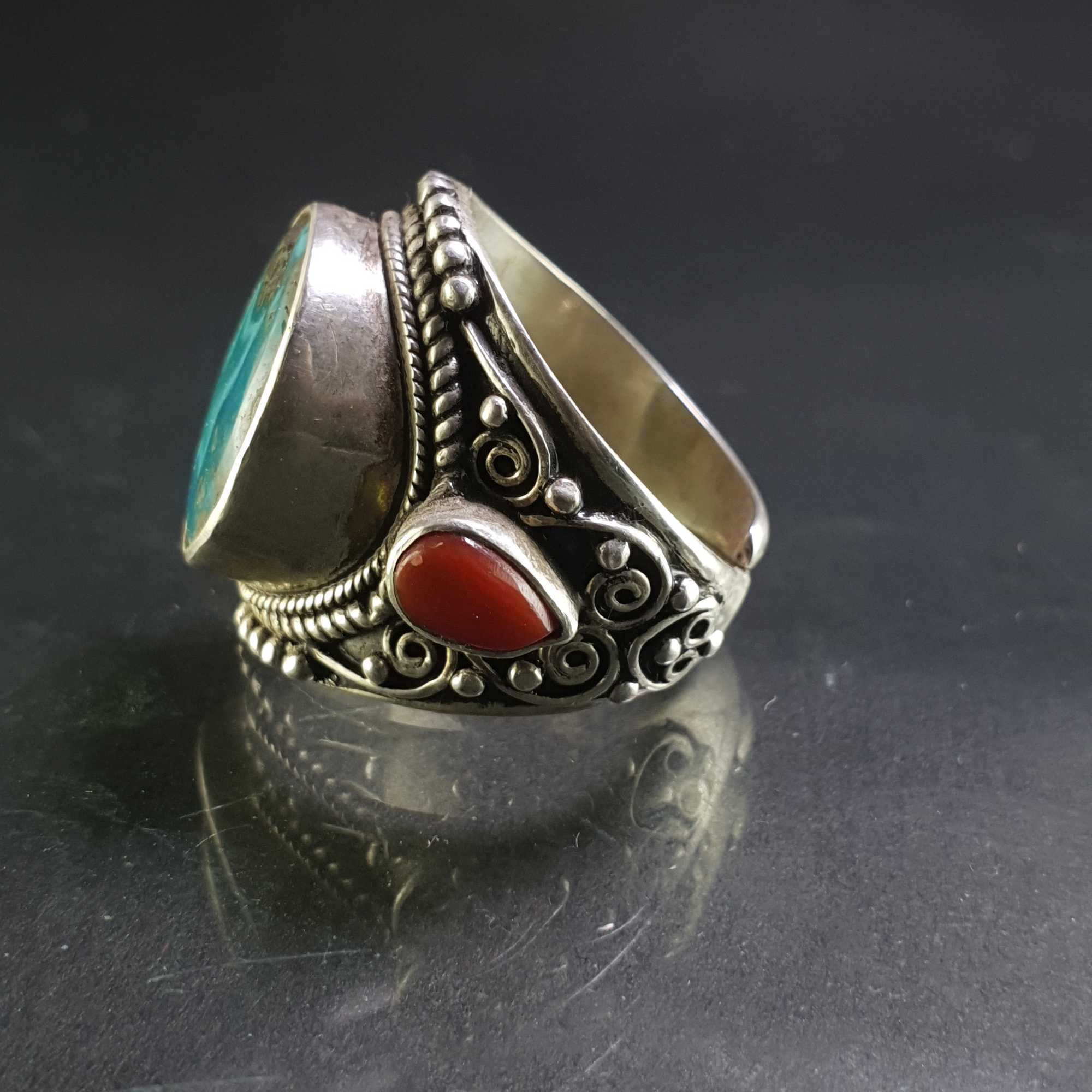 Turquoise Silver Ring <span Style=