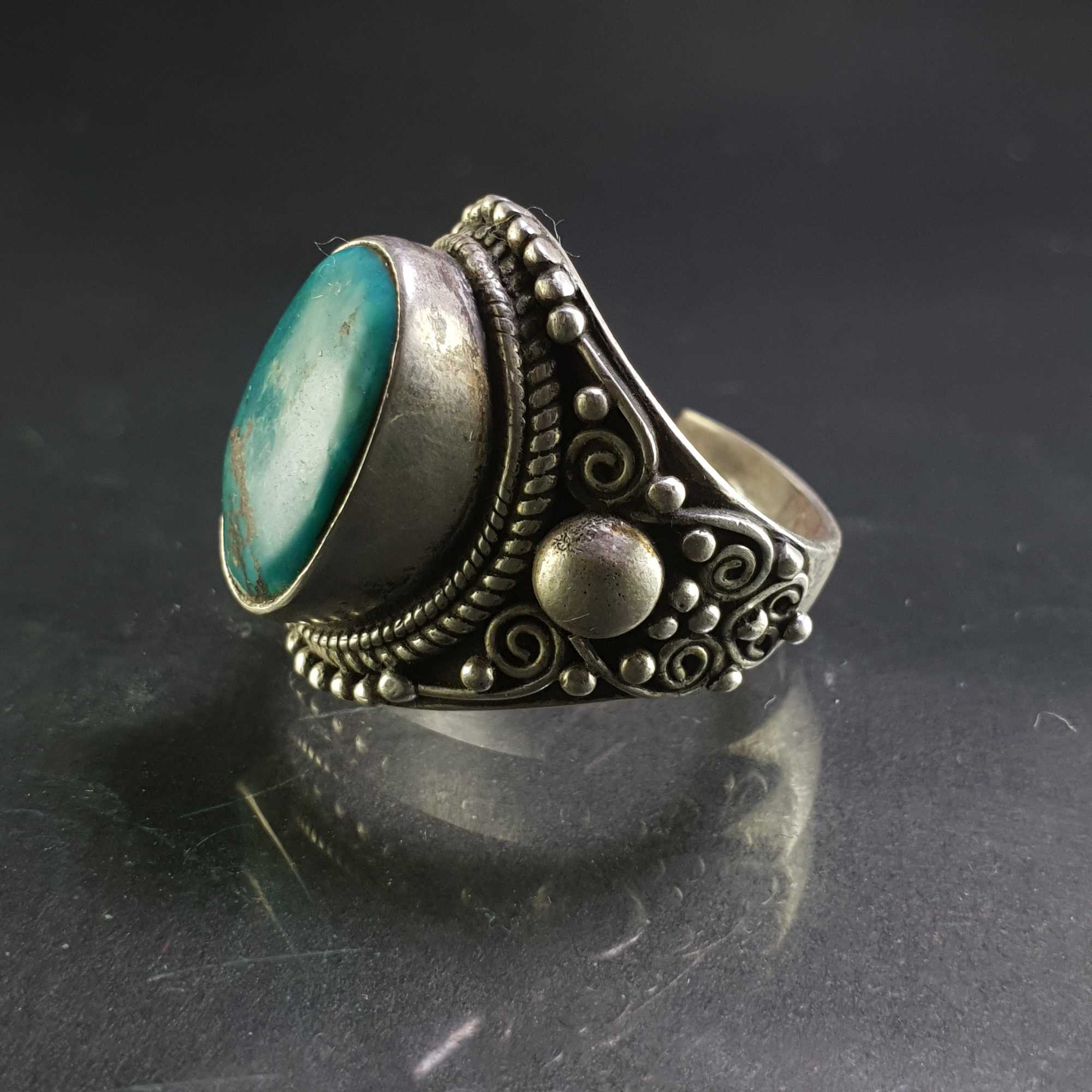 Turquoise Silver Ring <span Style=