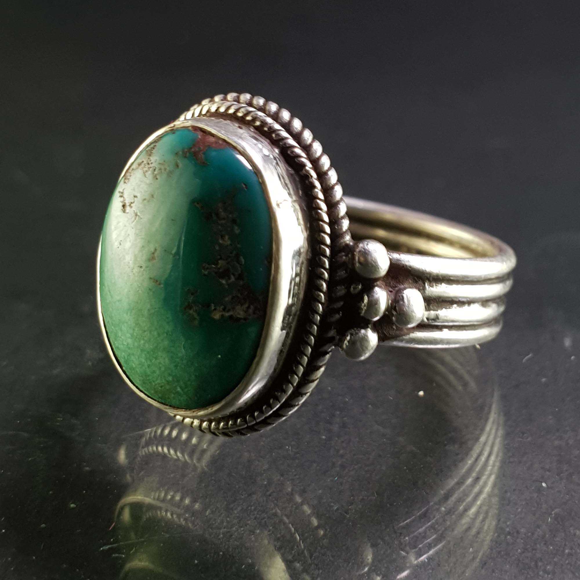 Turquoise Silver Ring <span Style=