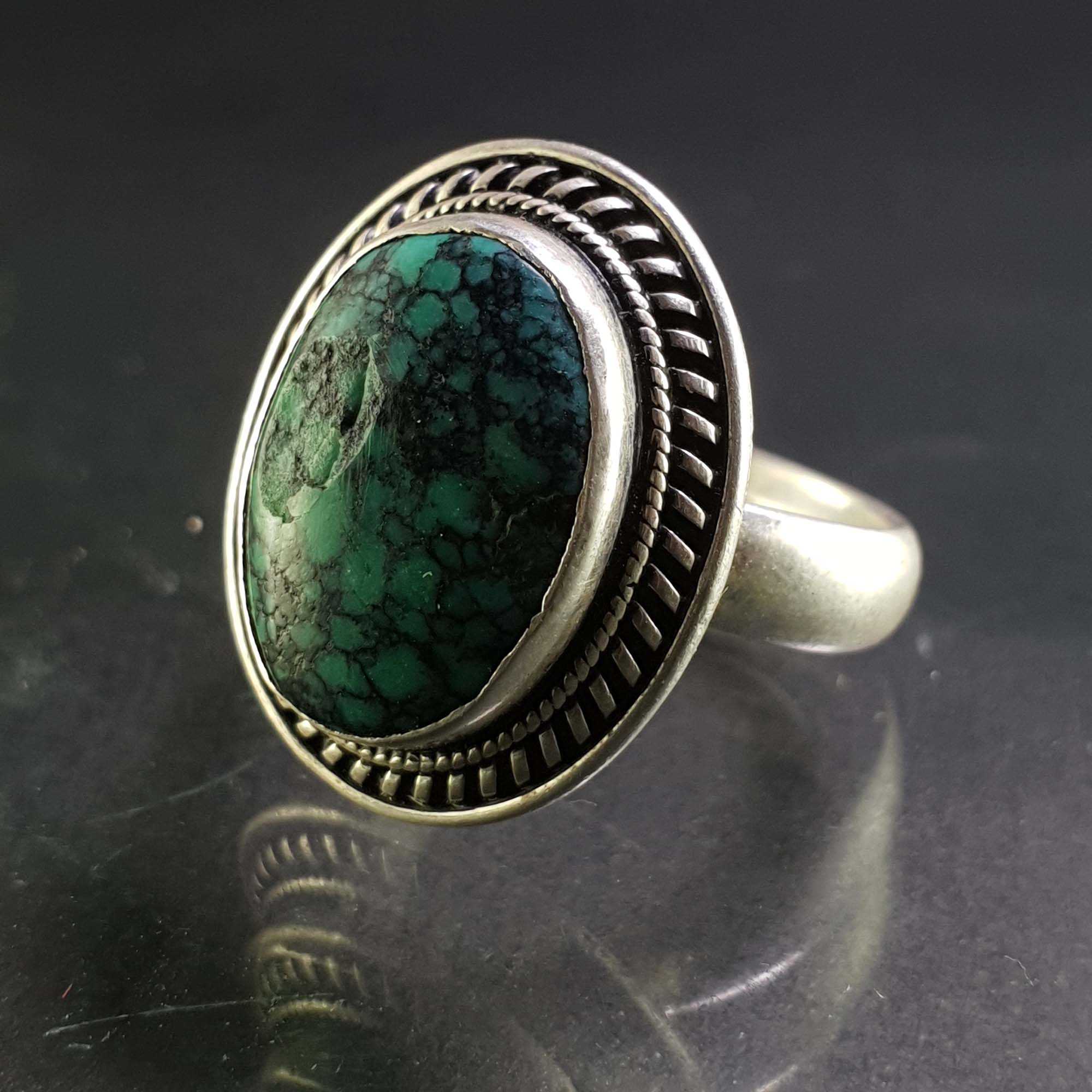 Turquoise Silver Ring <span Style=