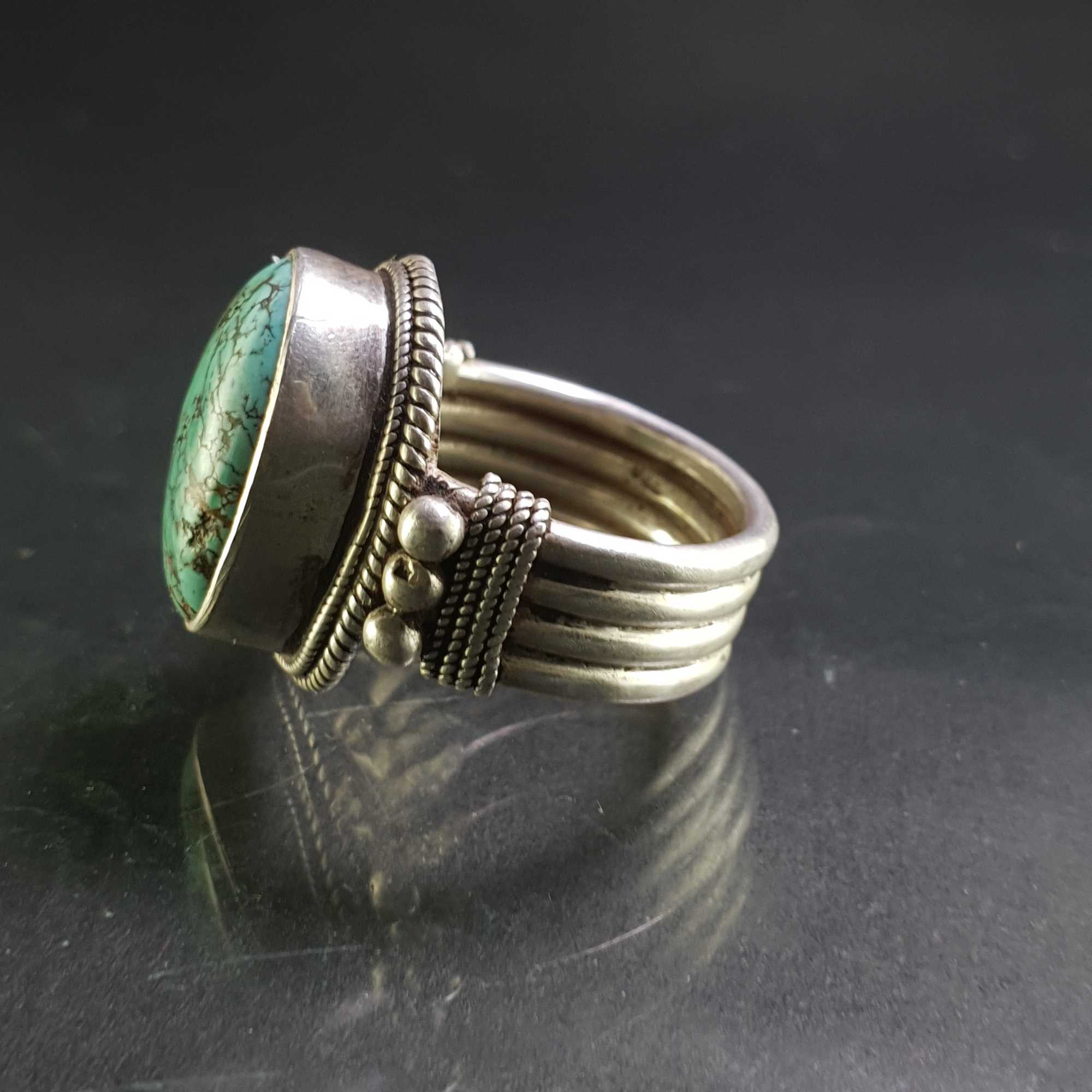 Turquoise Silver Ring <span Style=