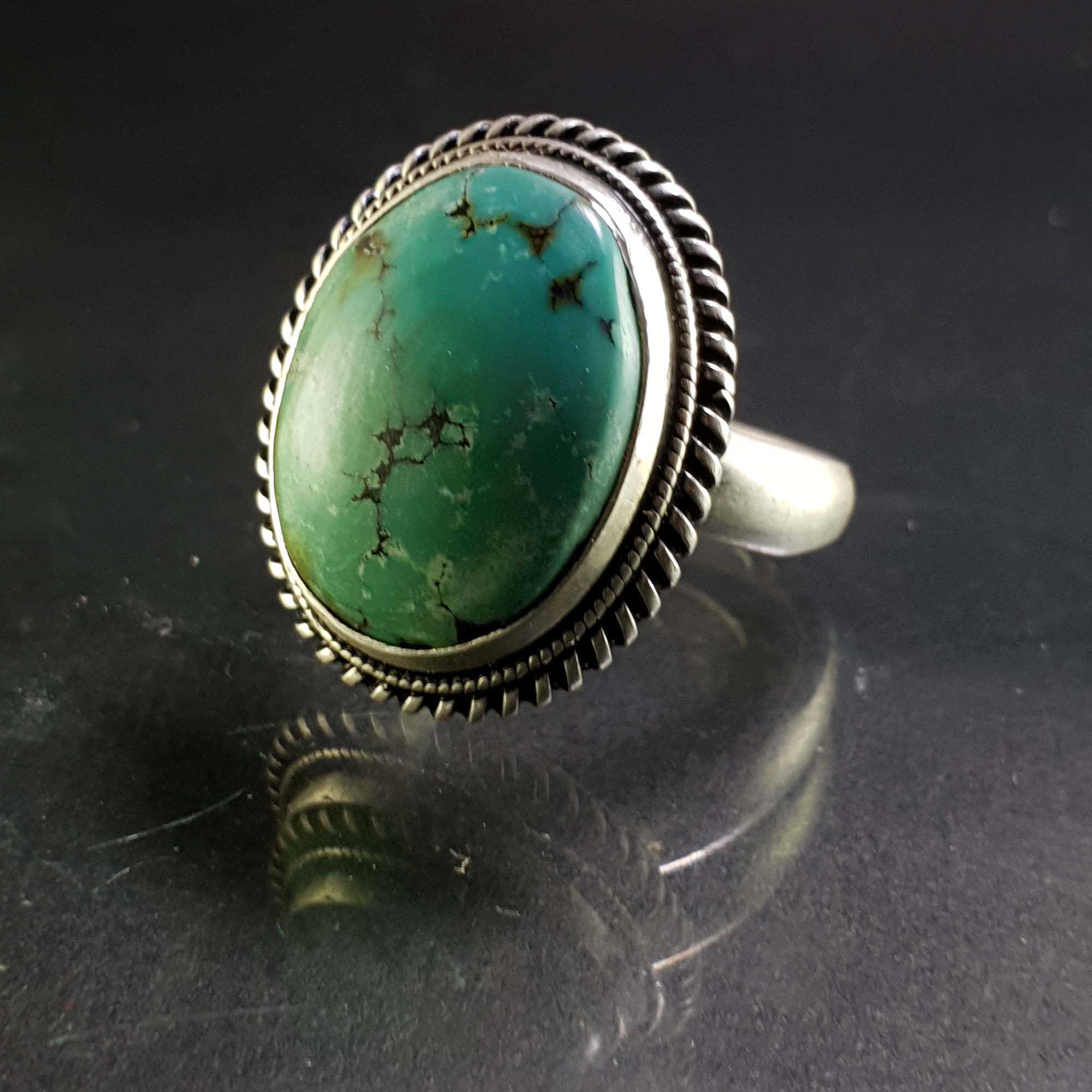 Turquoise Silver Ring <span Style=