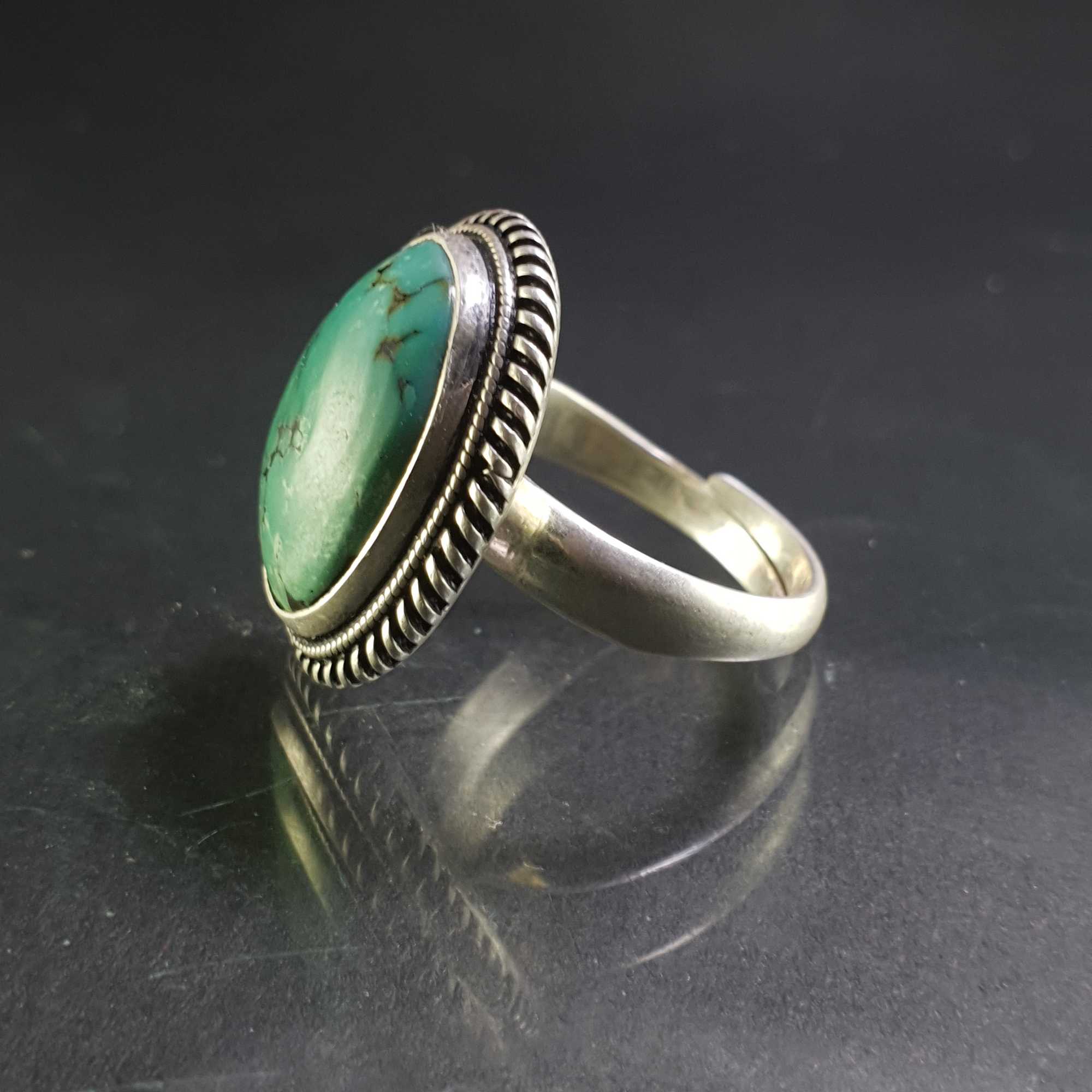 Turquoise Silver Ring <span Style=