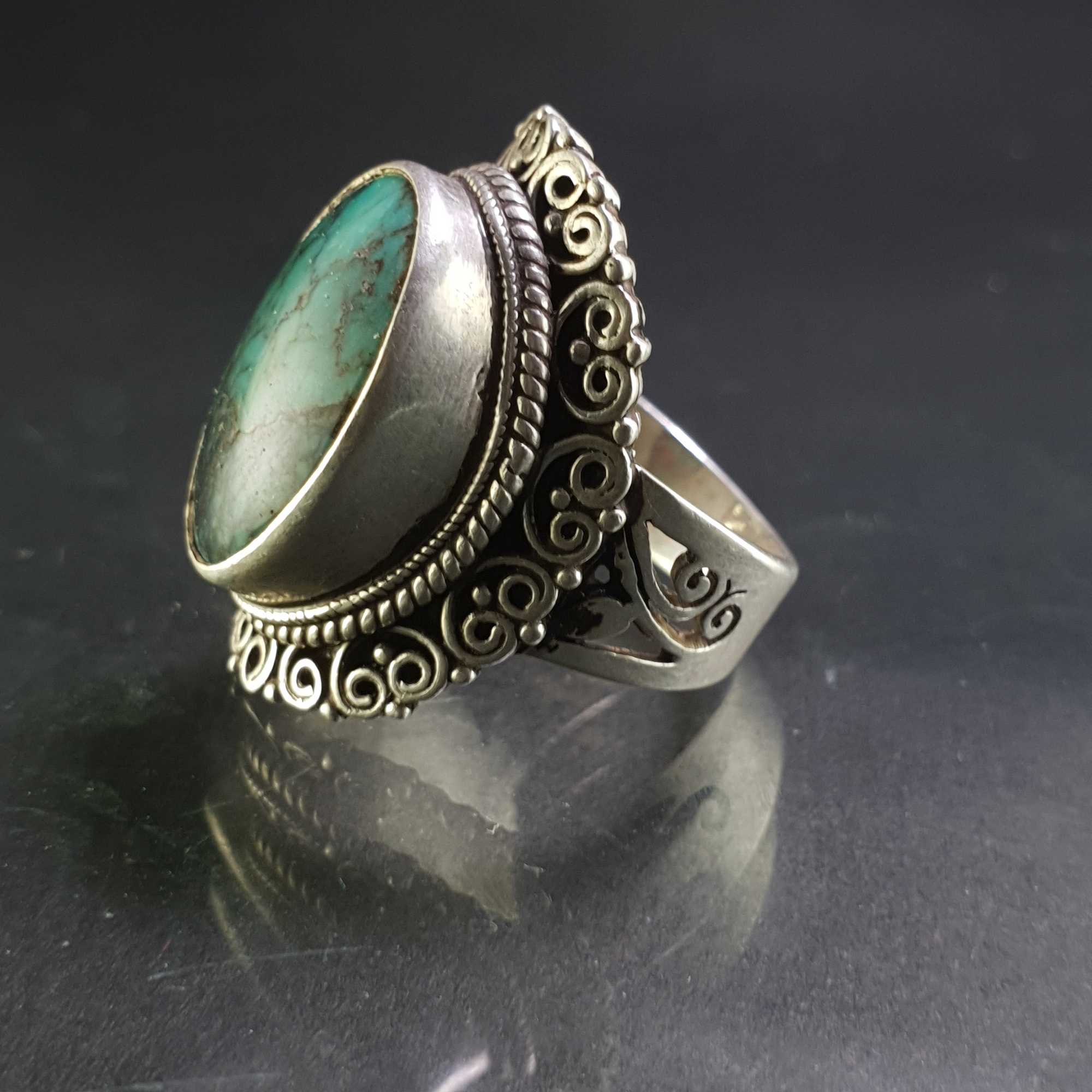 Turquoise Silver Ring <span Style=