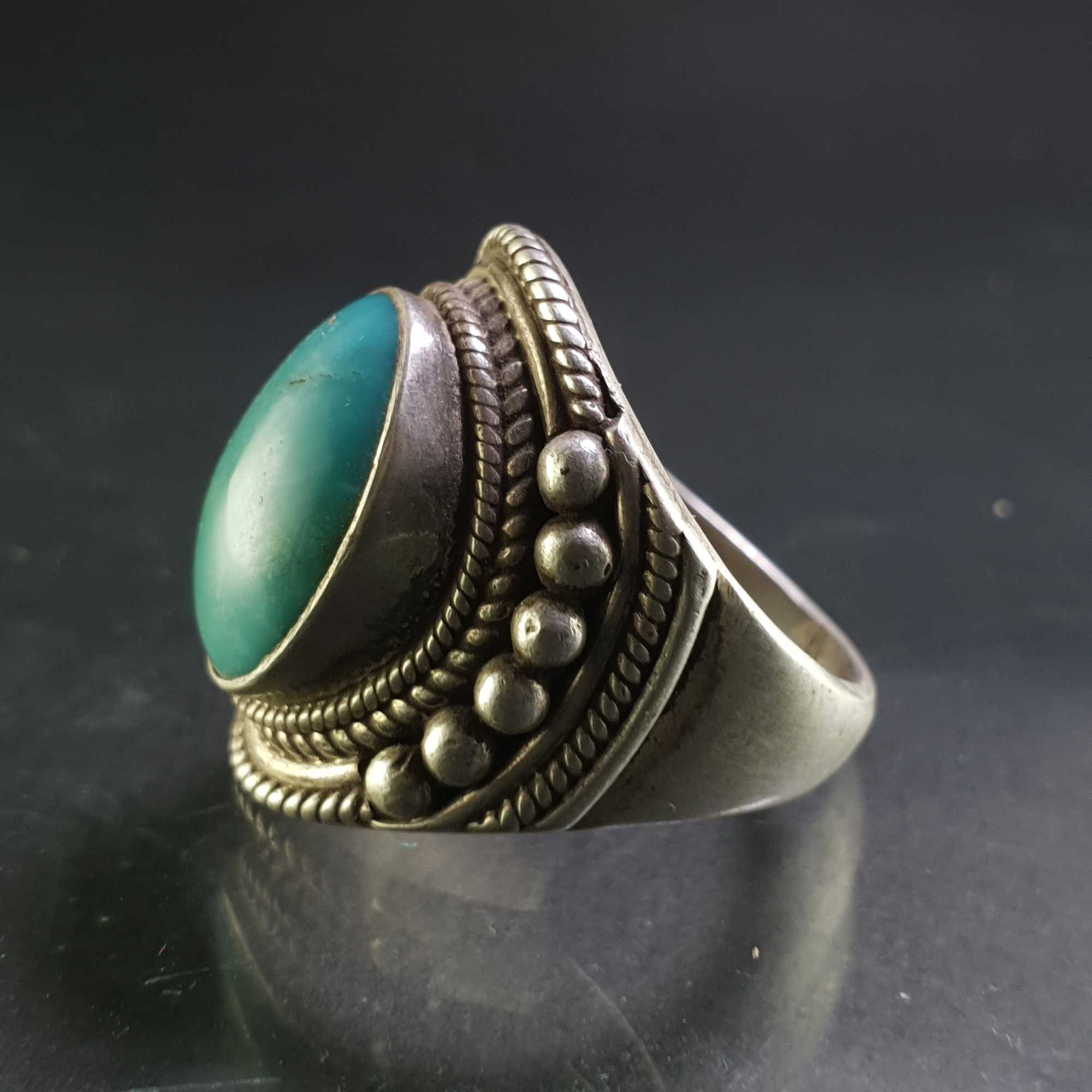 Turquoise Silver Ring <span Style=