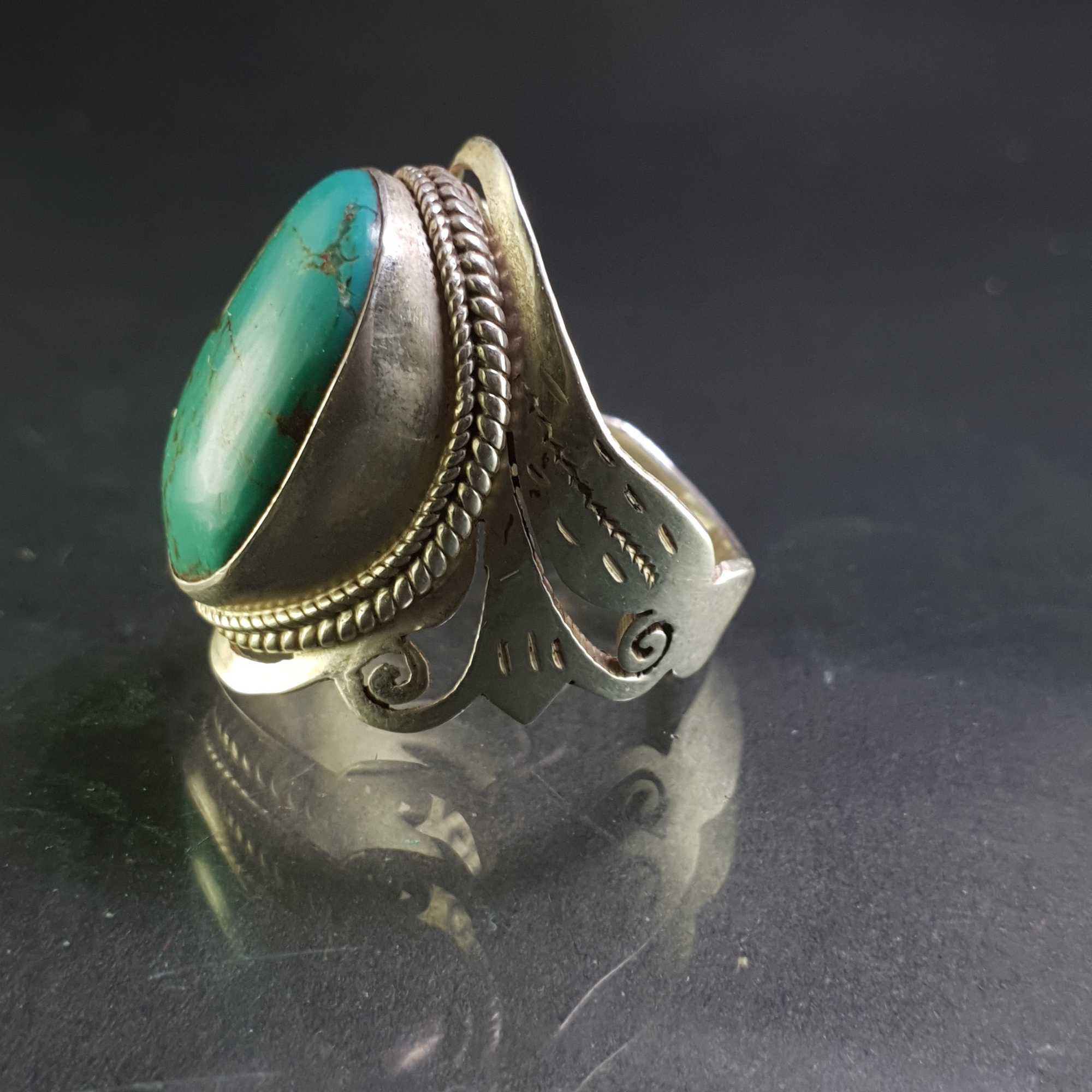 Turquoise Silver Ring <span Style=