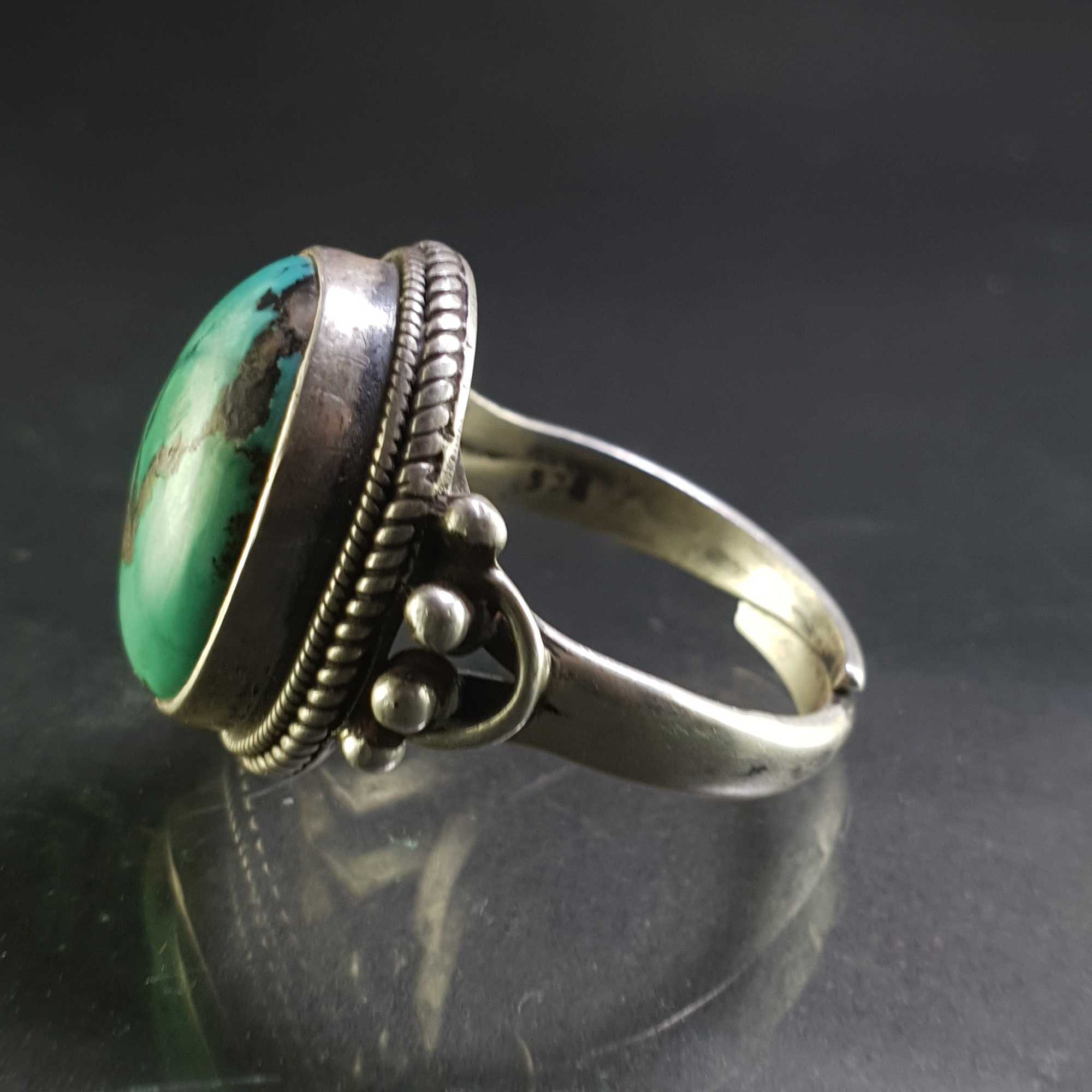 Turquoise Silver Ring <span Style=