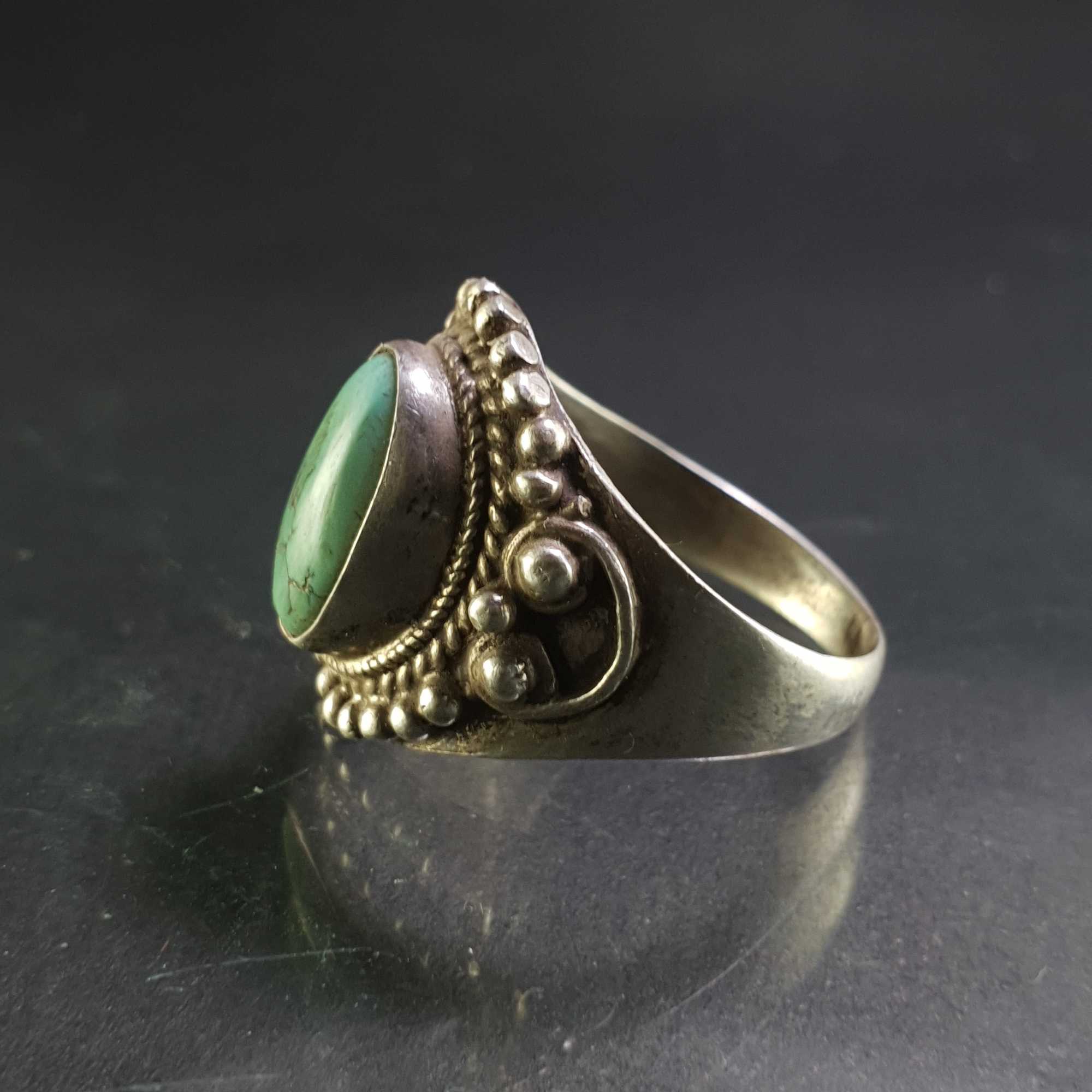 Turquoise Silver Ring <span Style=