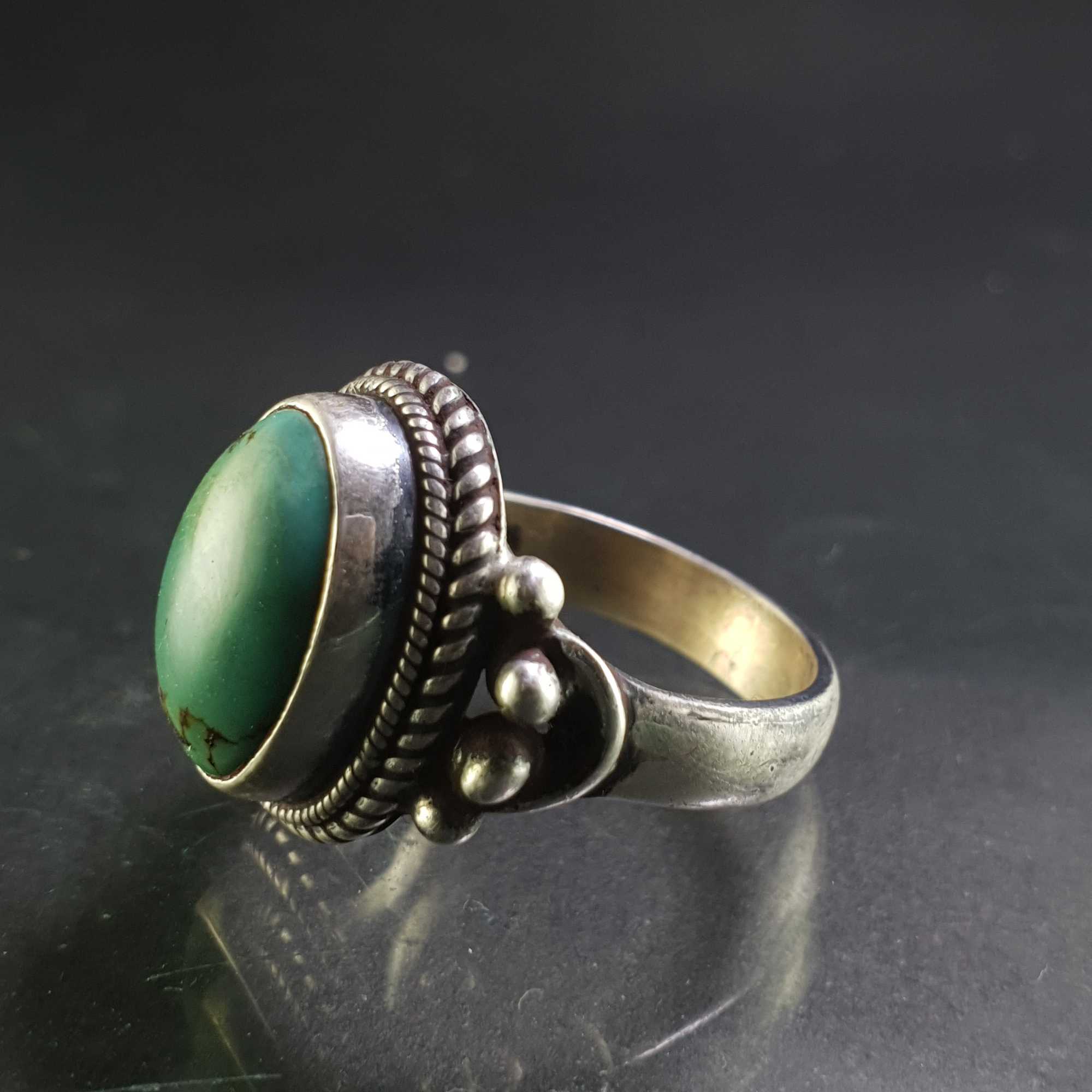 Turquoise Silver Ring <span Style=