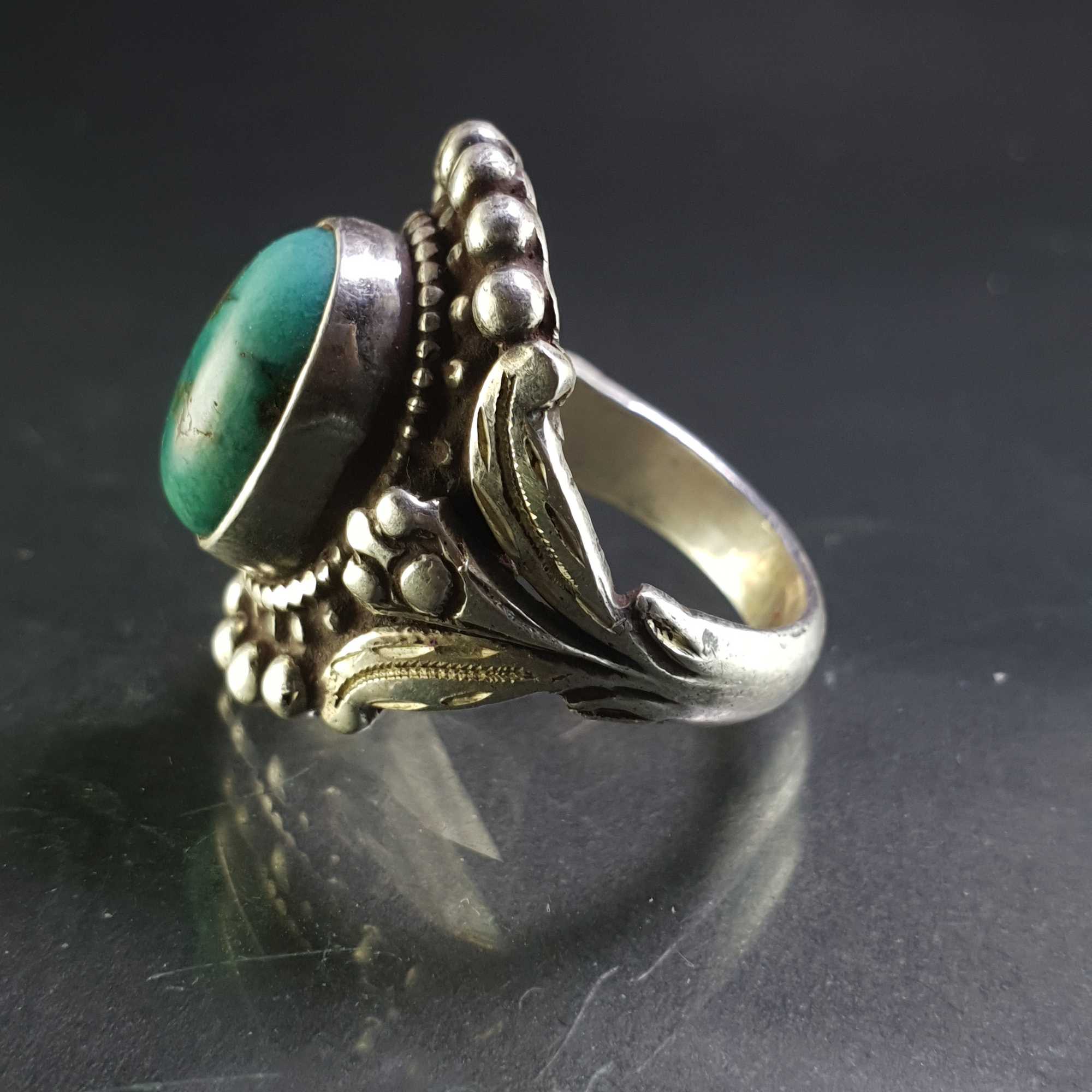 Turquoise Silver Ring <span Style=