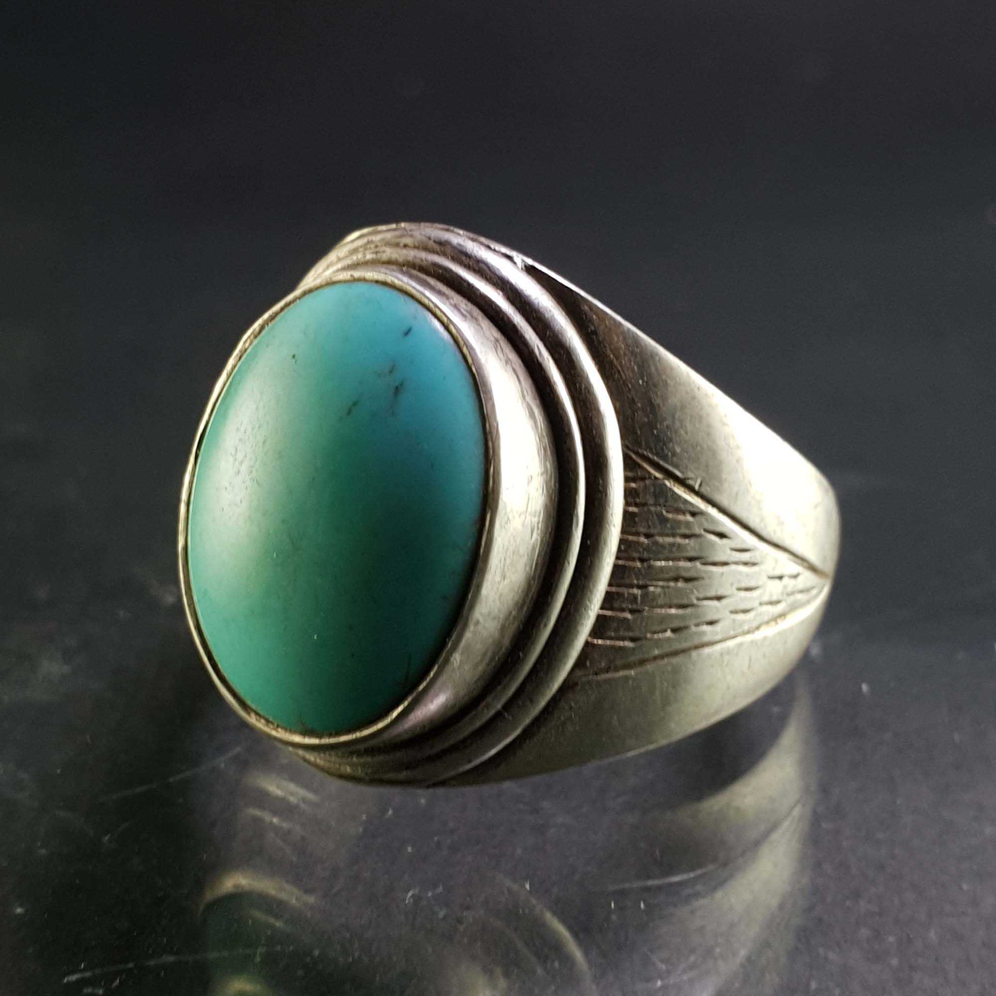 Turquoise Silver Ring <span Style=