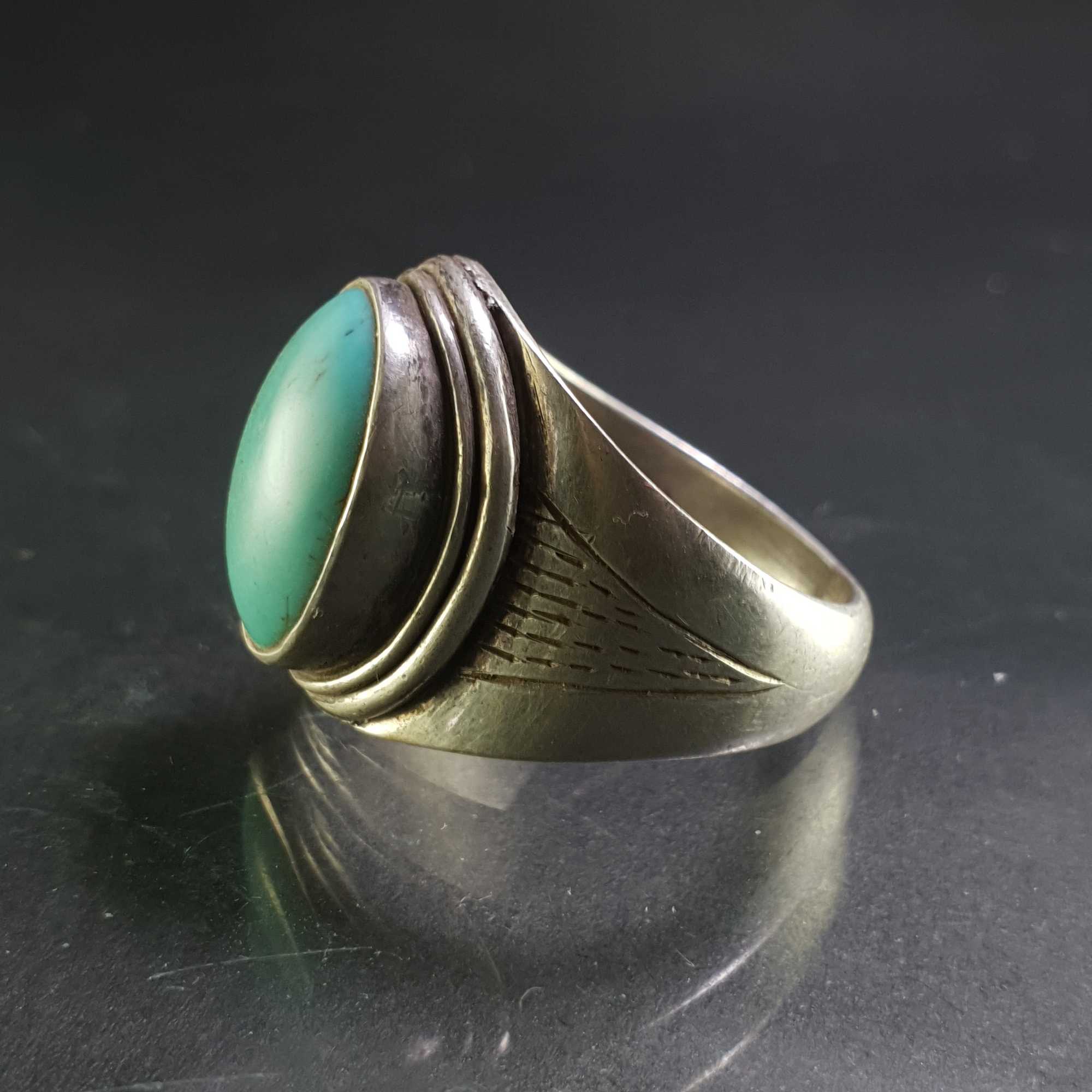 Turquoise Silver Ring <span Style=