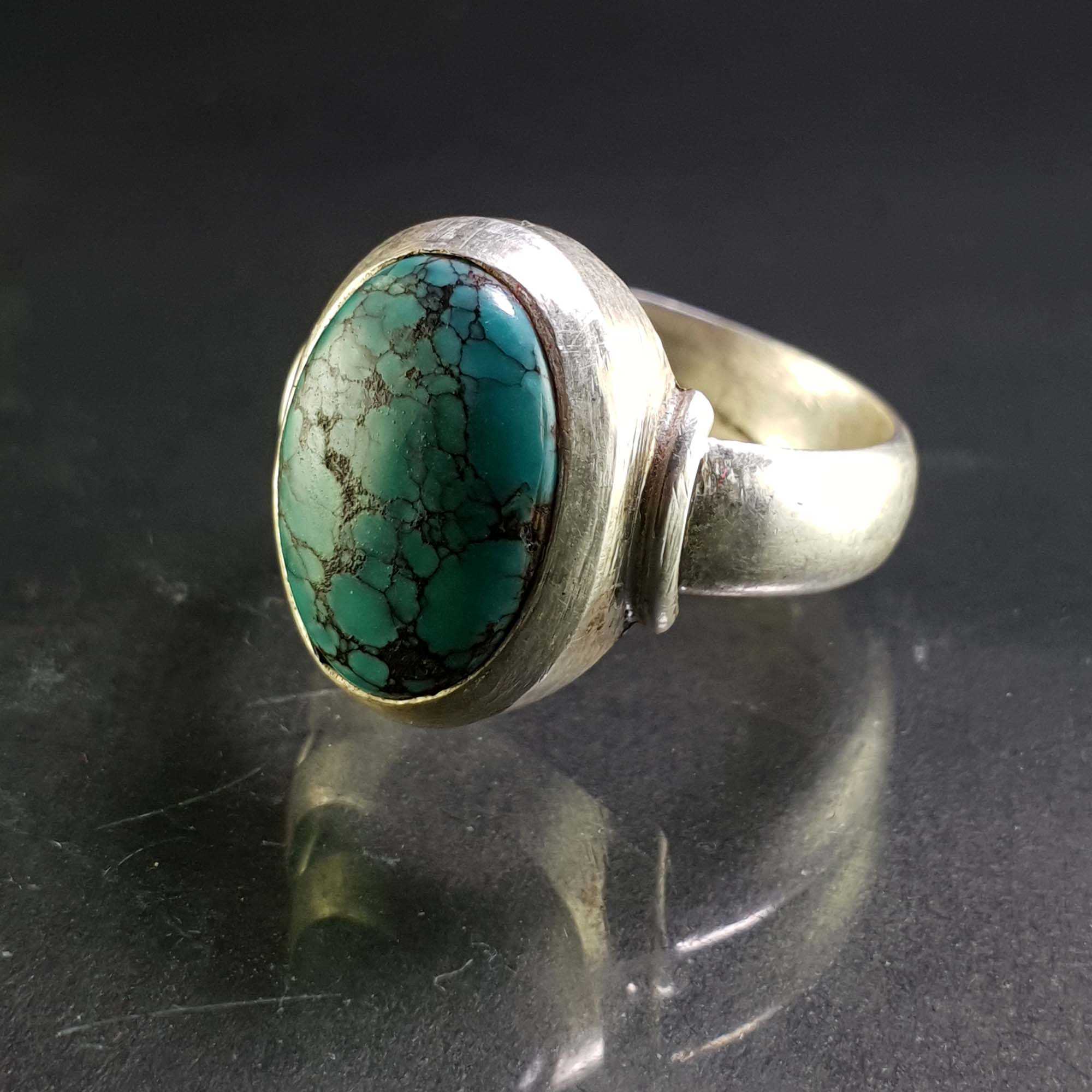 Turquoise Silver Ring <span Style=