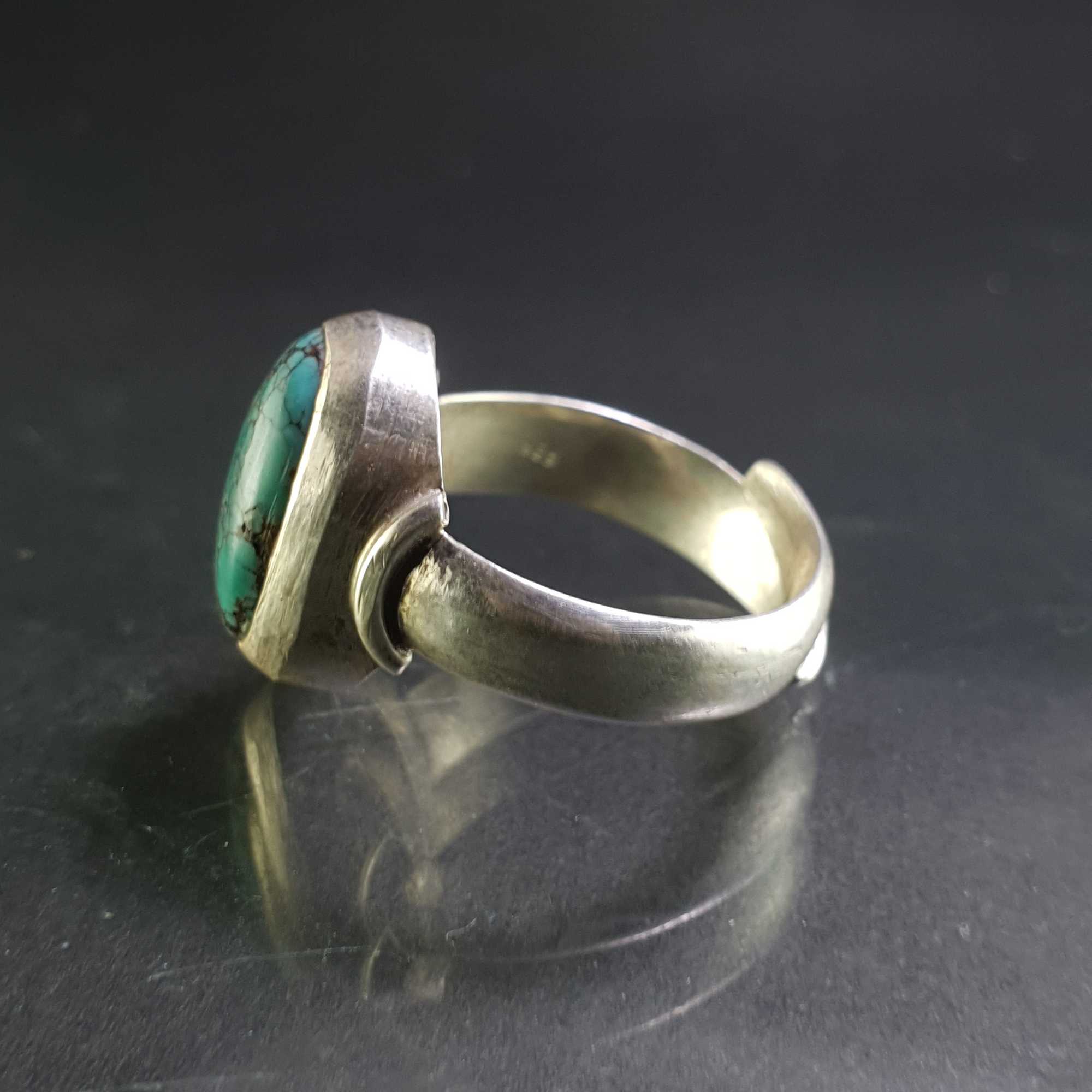 Turquoise Silver Ring <span Style=