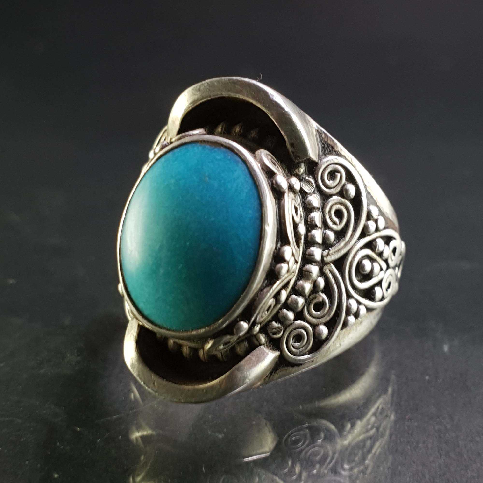 Turquoise Silver Ring <span Style=