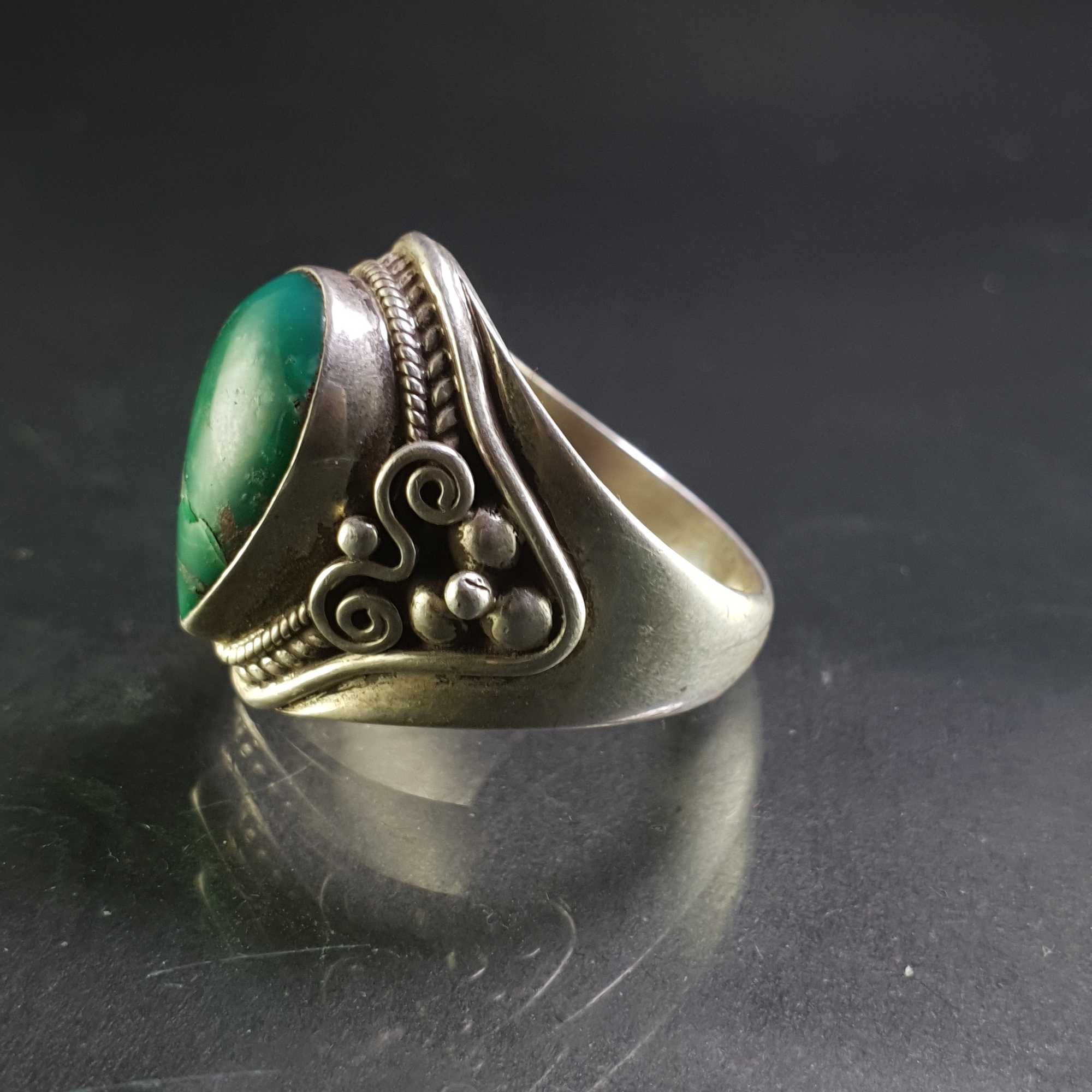 Turquoise Silver Ring <span Style=