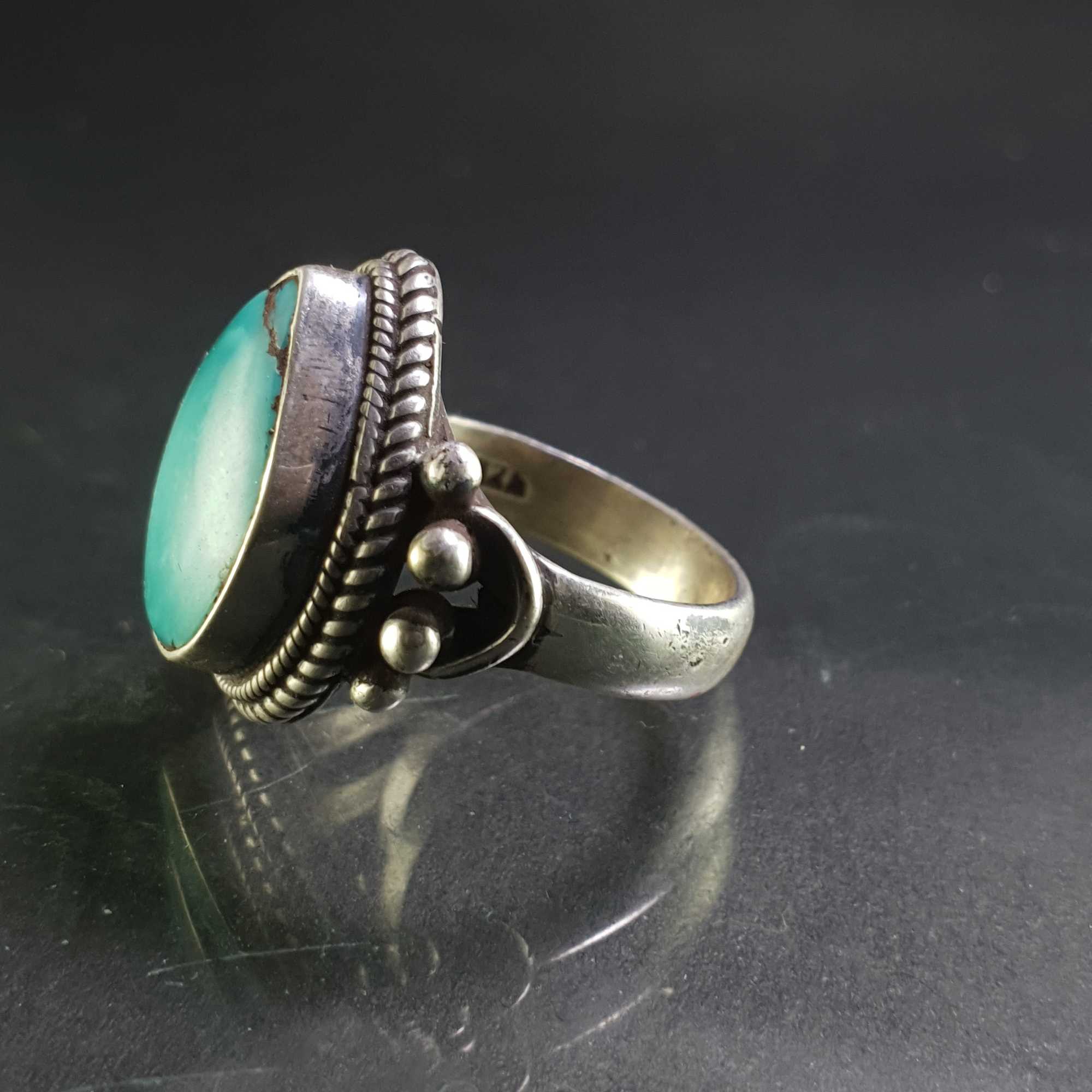 Turquoise Silver Ring <span Style=