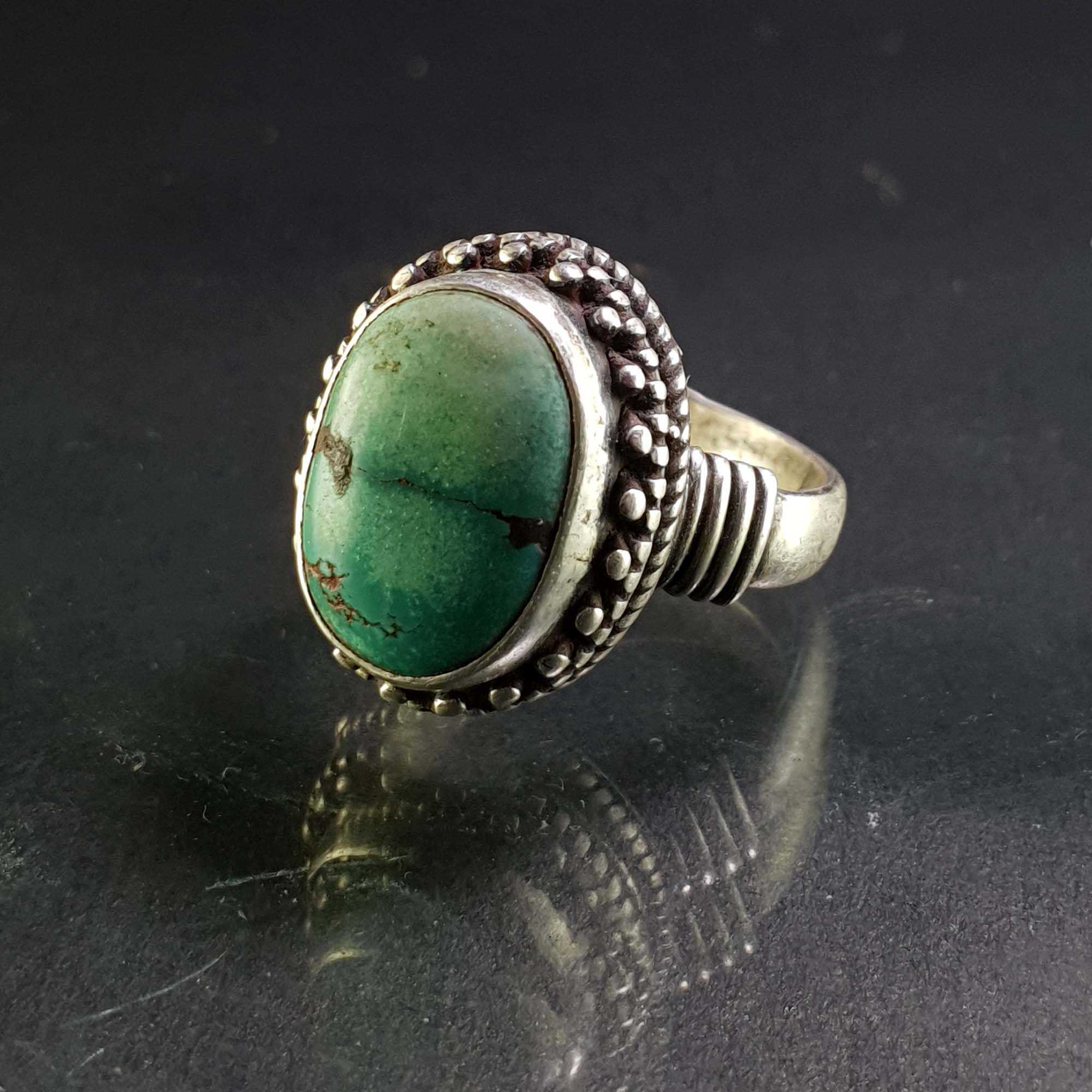 Turquoise Silver Ring <span Style=