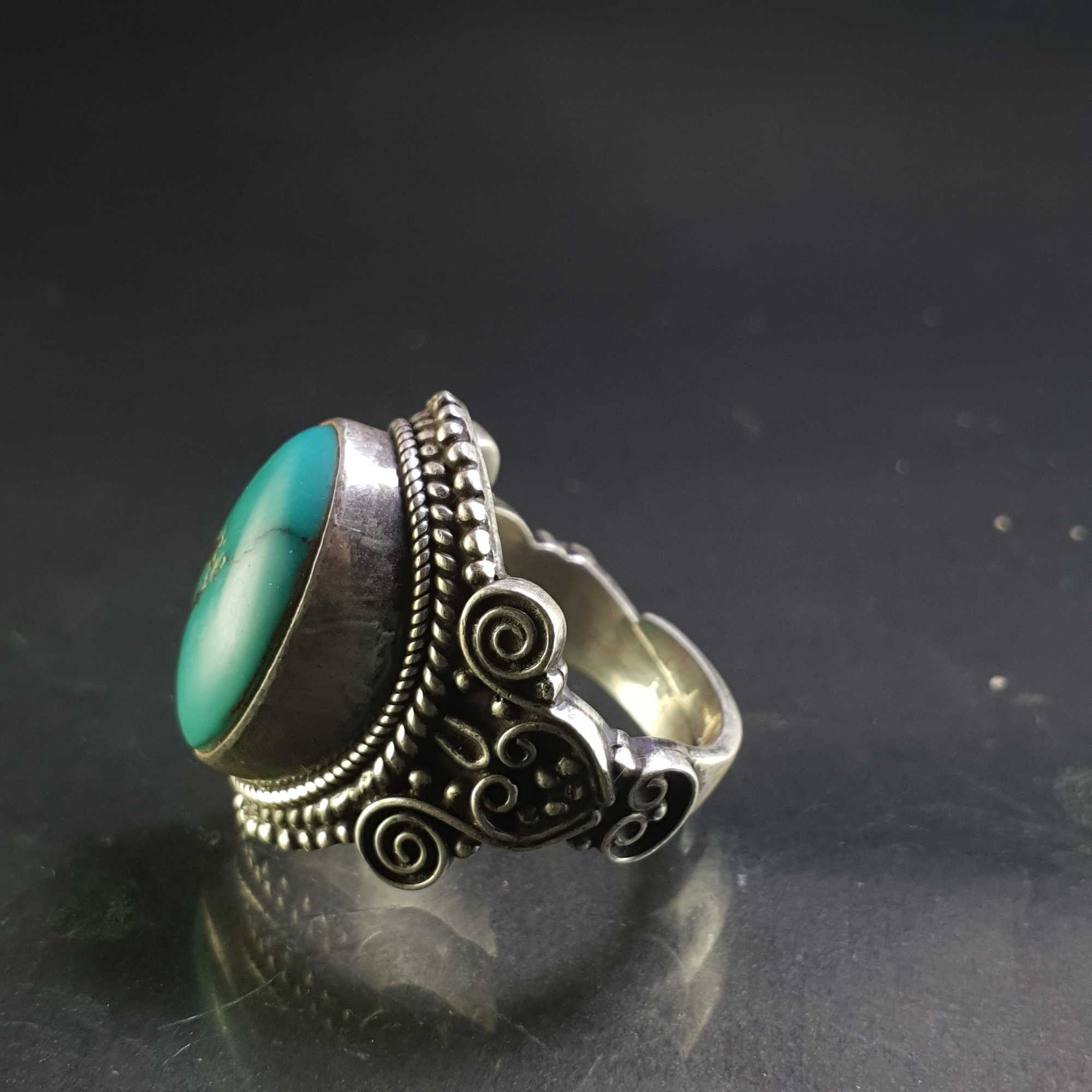 Turquoise Silver Ring <span Style=