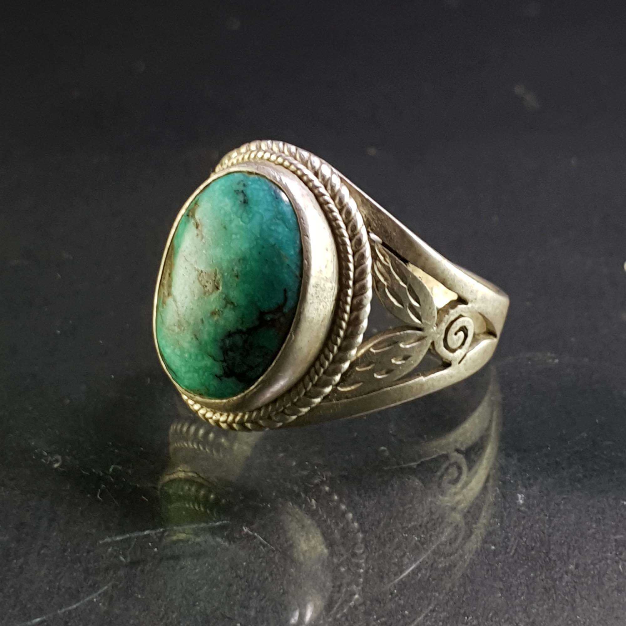 Turquoise Silver Ring <span Style=