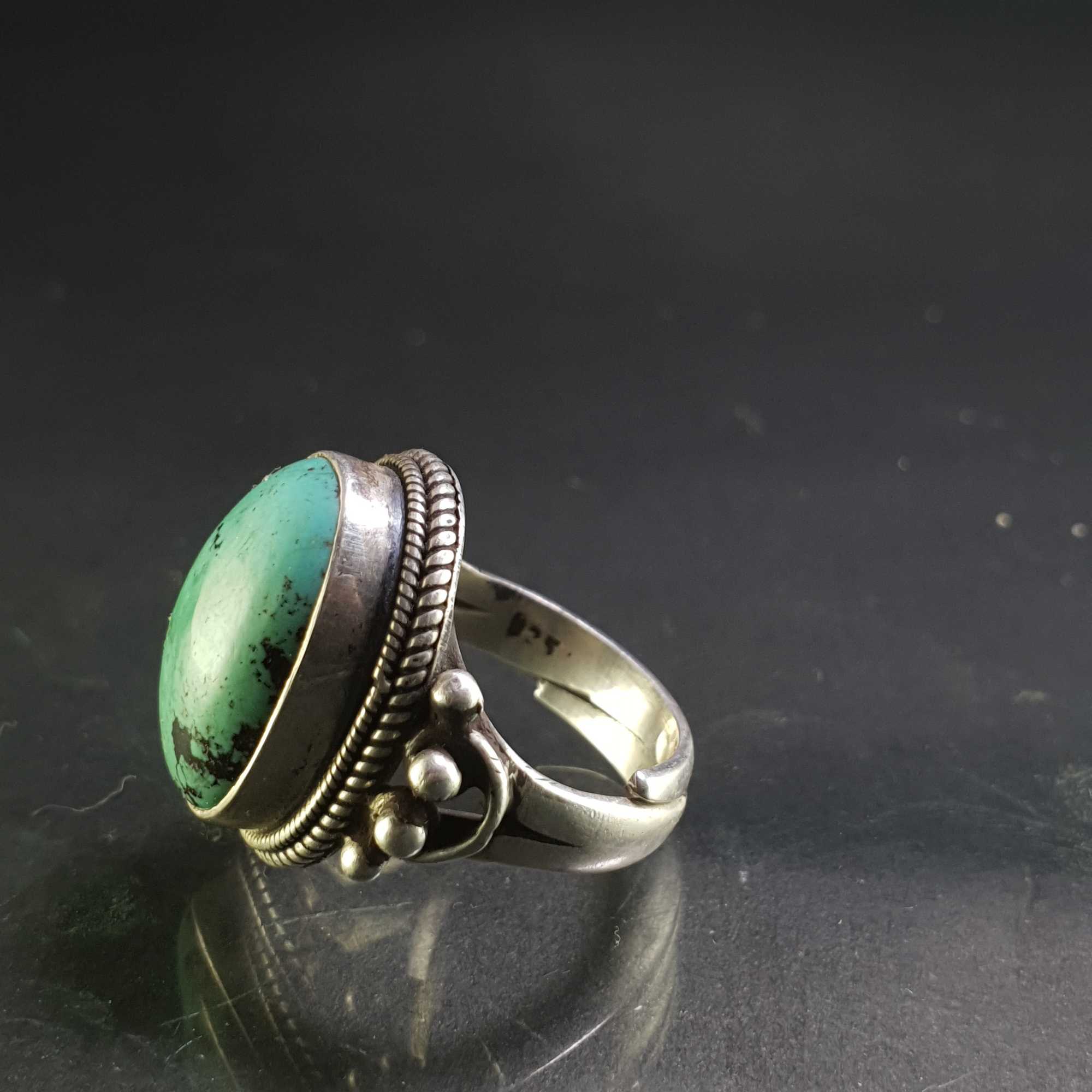 Turquoise Silver Ring <span Style=