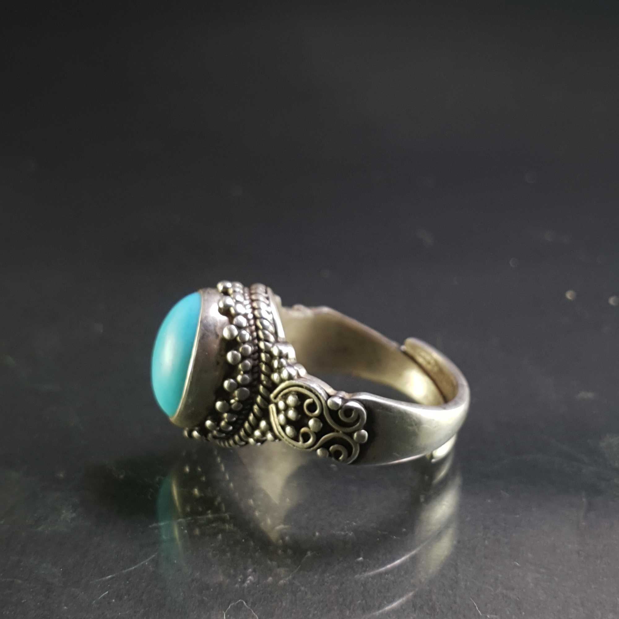 Turquoise Silver Ring <span Style=