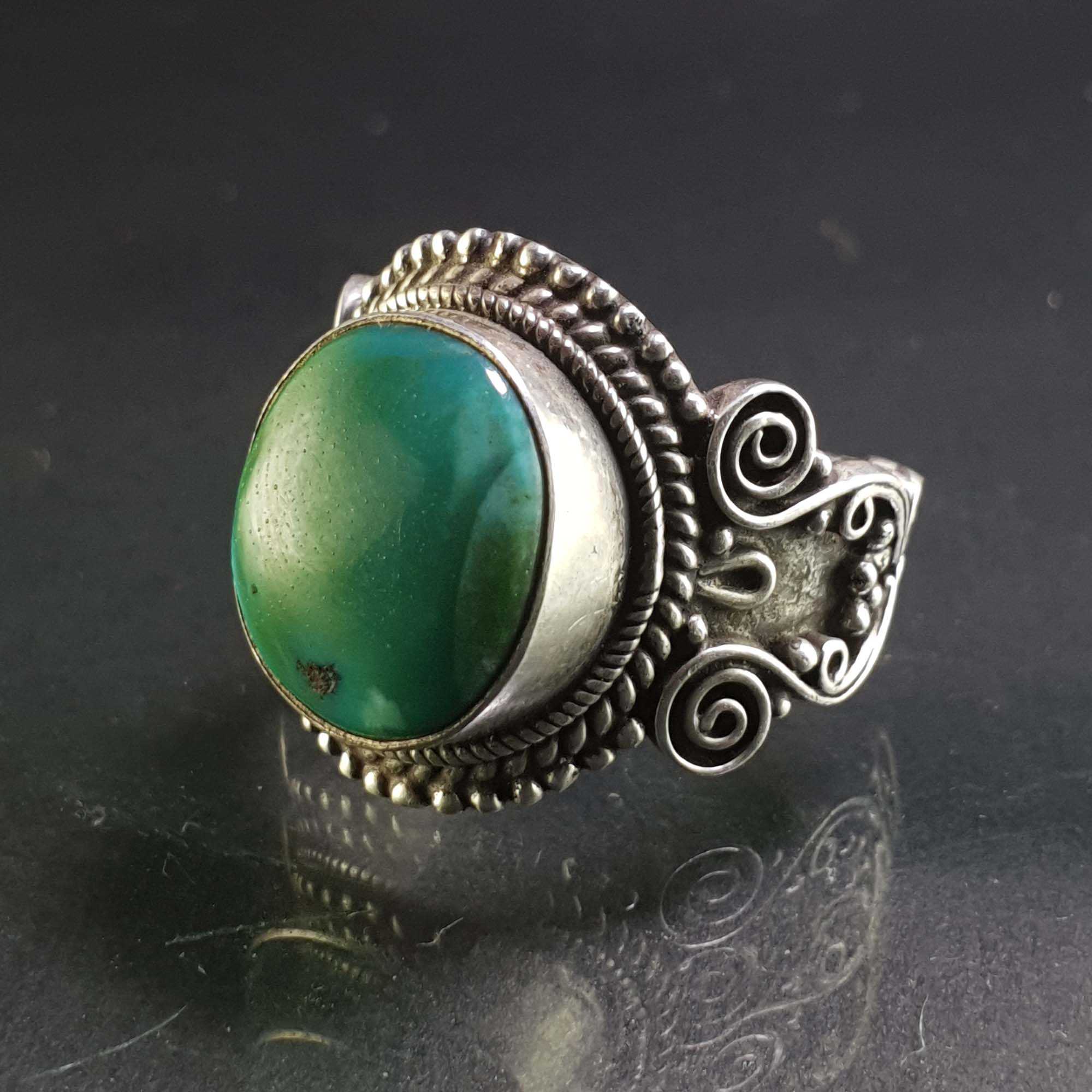 Turquoise Silver Ring <span Style=