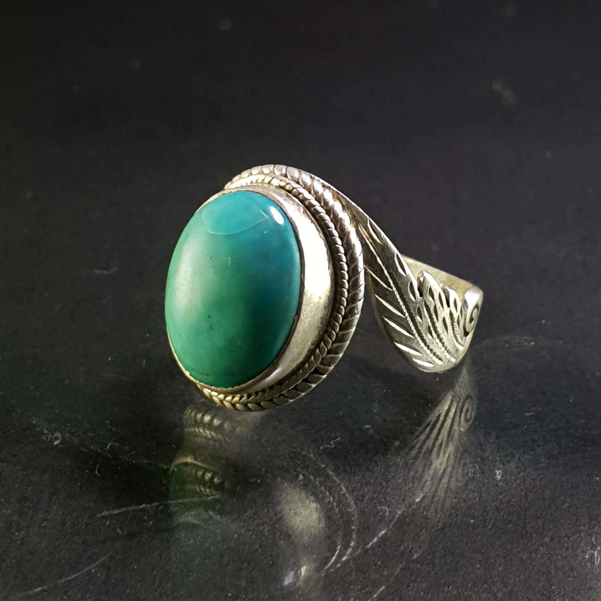 Turquoise Silver Ring <span Style=