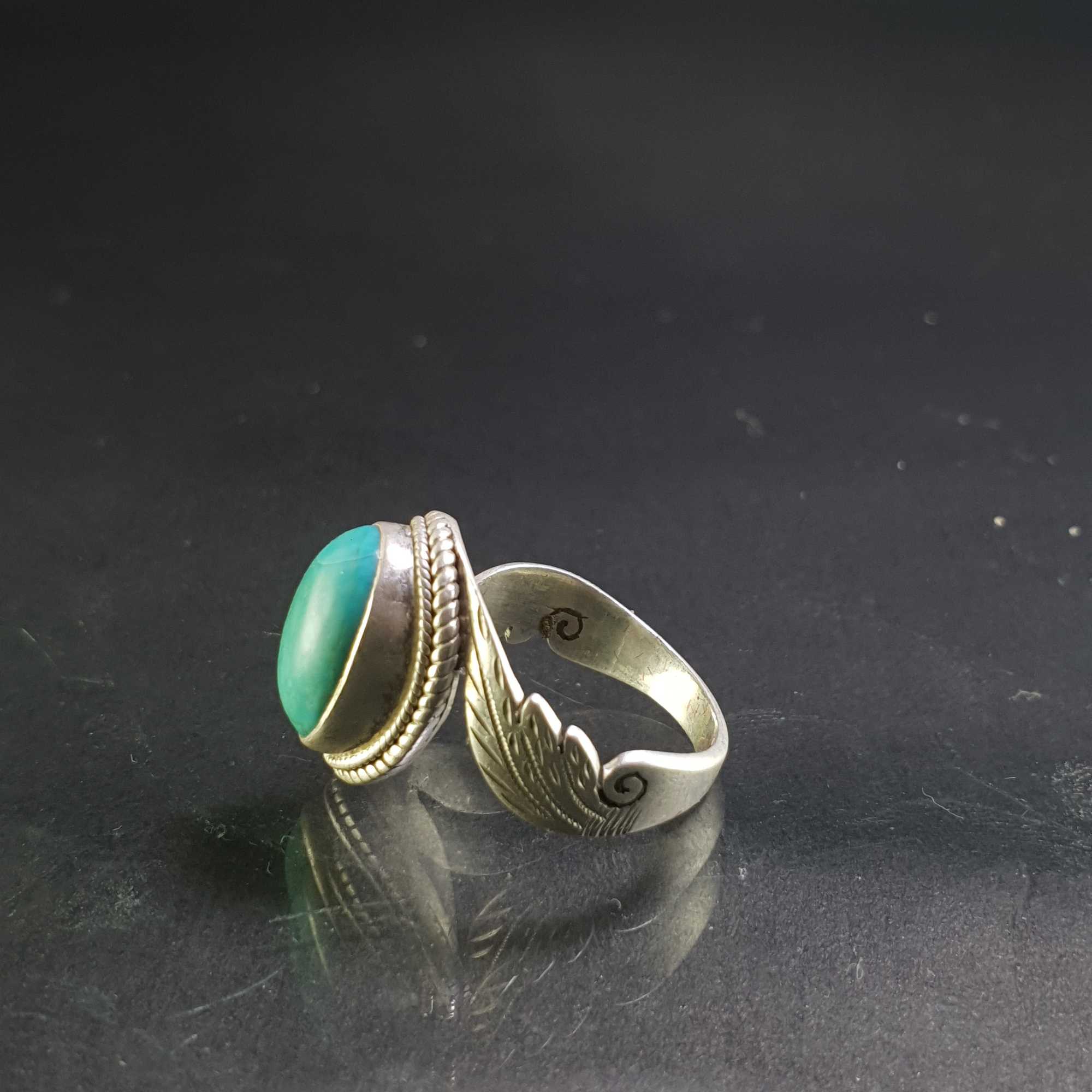 Turquoise Silver Ring <span Style=