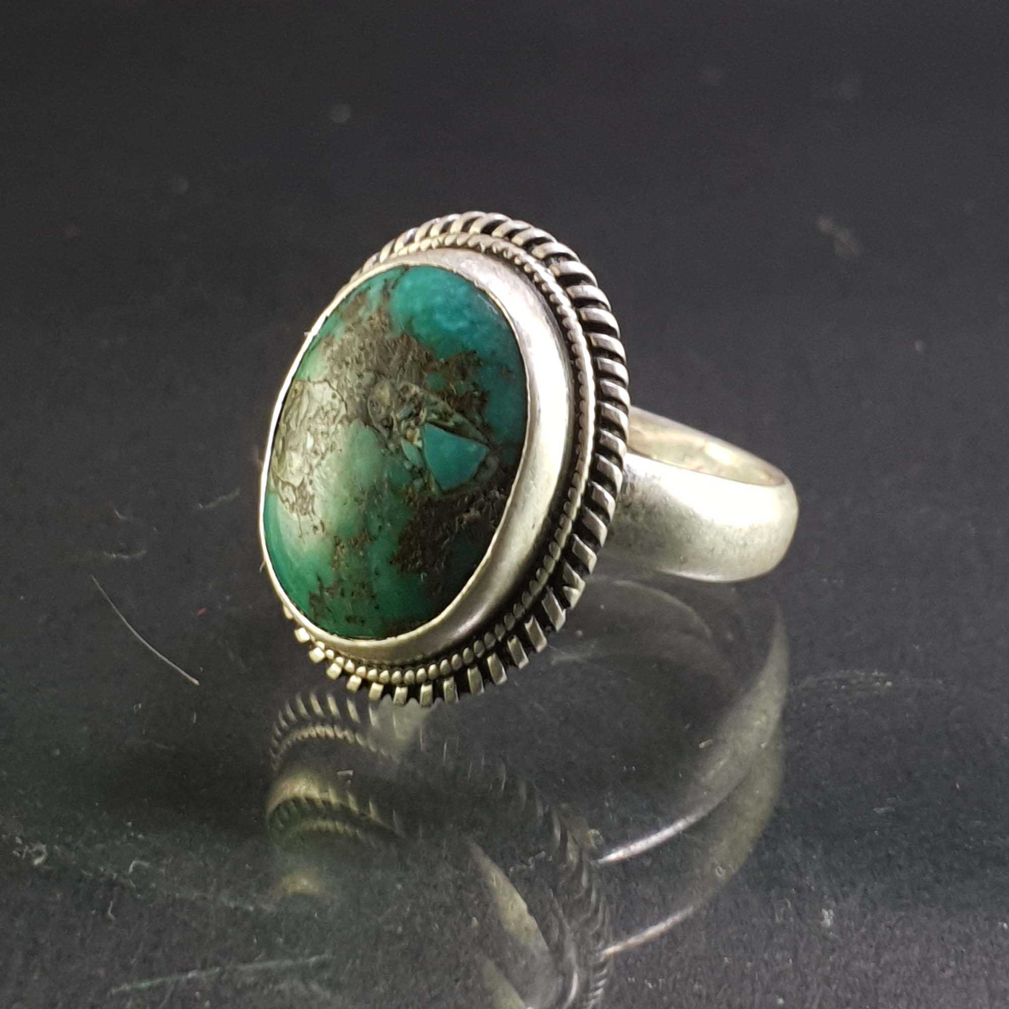 Turquoise Silver Ring <span Style=