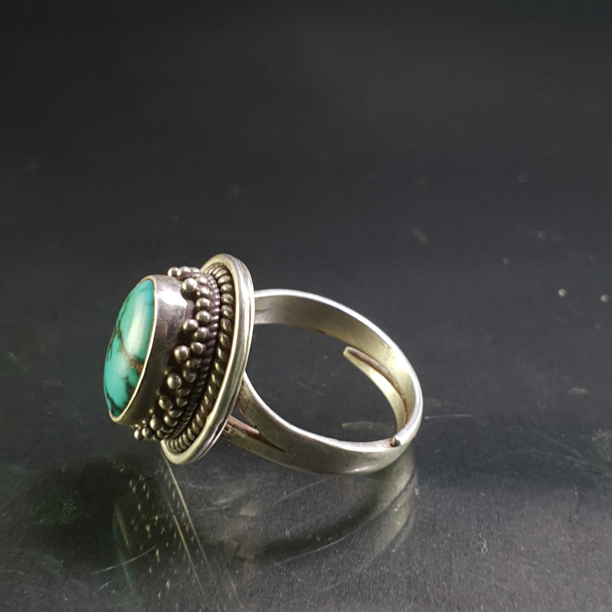 Turquoise Silver Ring <span Style=