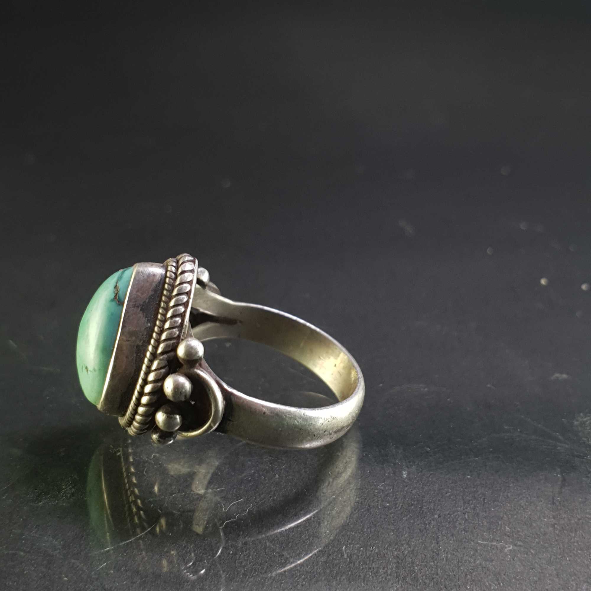 Turquoise Silver Ring <span Style=