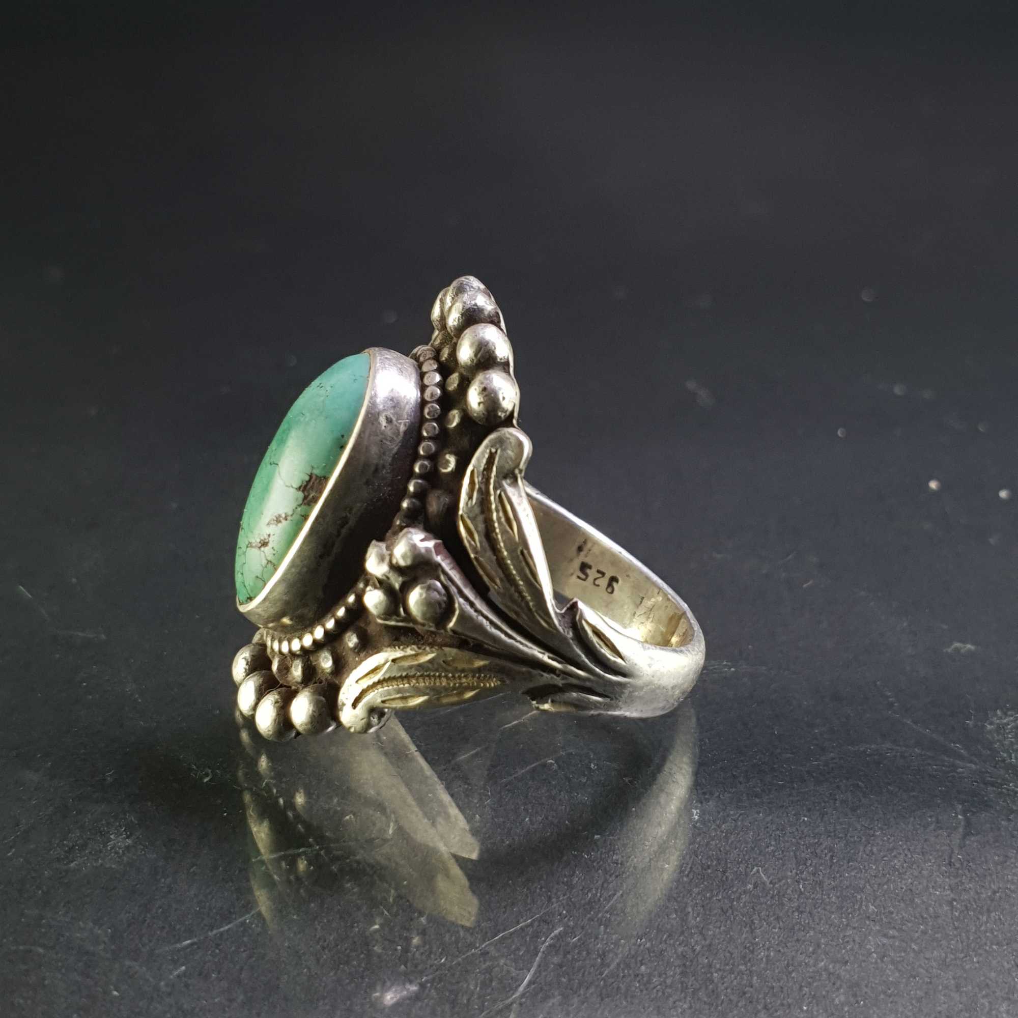 Turquoise Silver Ring <span Style=